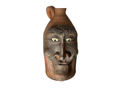 Savannah Craven Face Jug: Mint condition. Signed on bottom. Stands 10 inches tall.