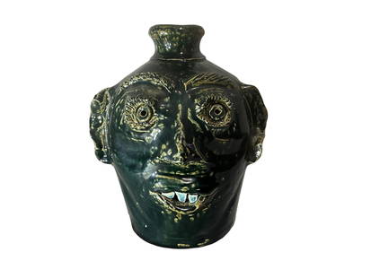 Bobby Ferguson Face Jug: Mint condition. Signed on bottom. Stands 6.5 inches tall.