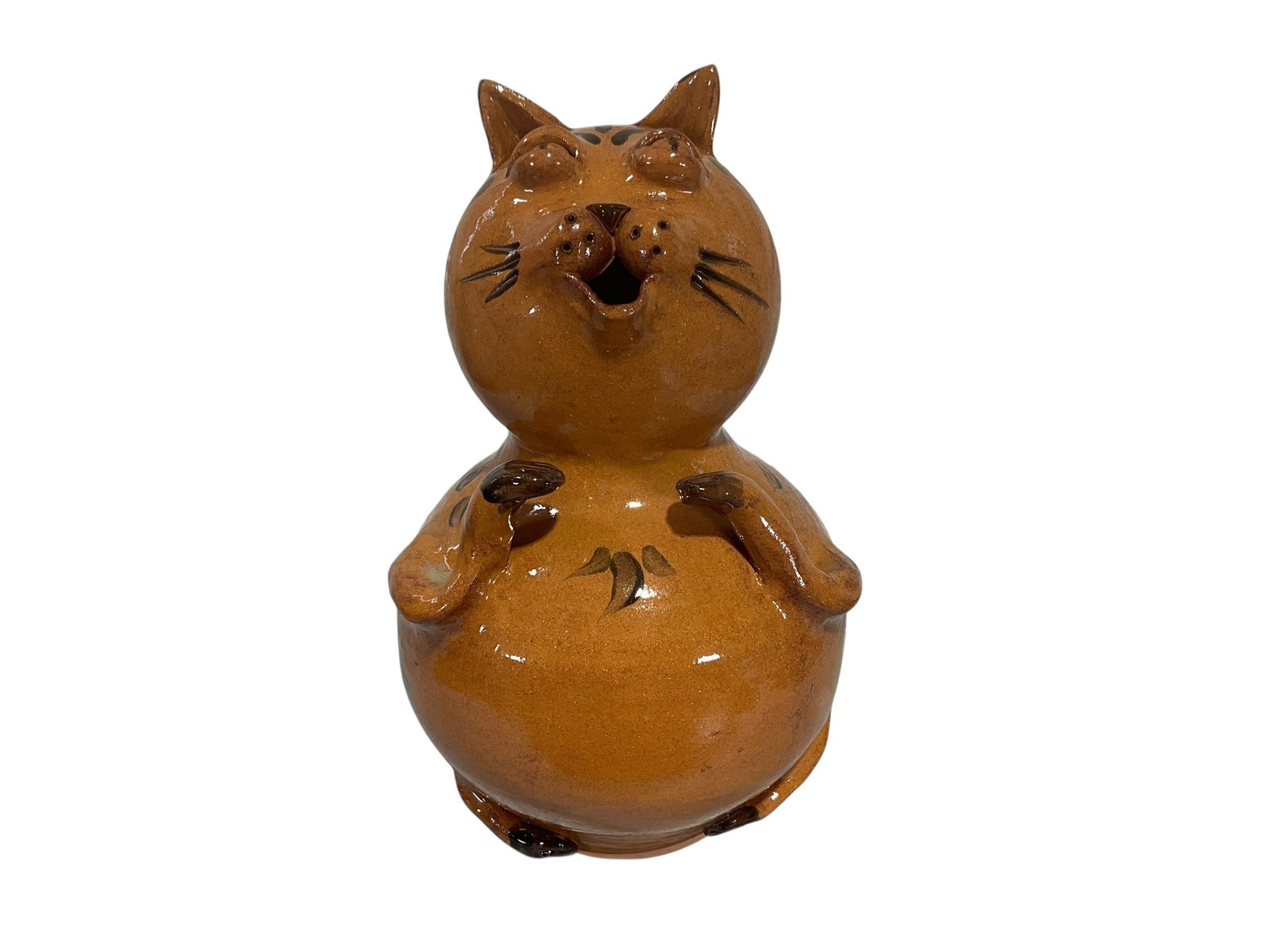 Ryan Miller RAM Pottery Cat Figural: Mint condition. Signed and dated on bottom. Stands 10.75 inches.
