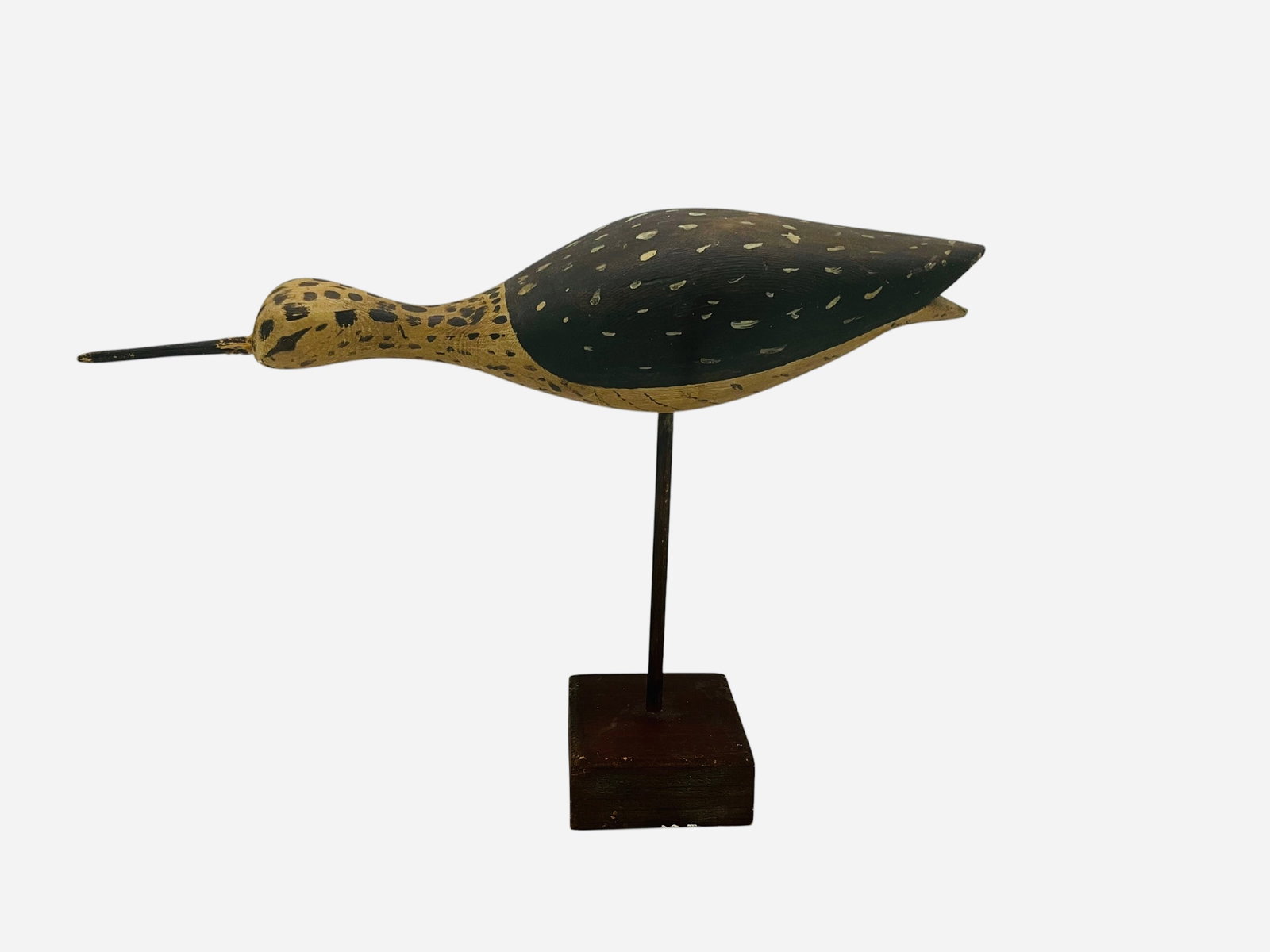 Vintage Hand Carved Wooden Bird: Excellent condition. Maker unknown. Stands 11 inches tall by 15 inches long.