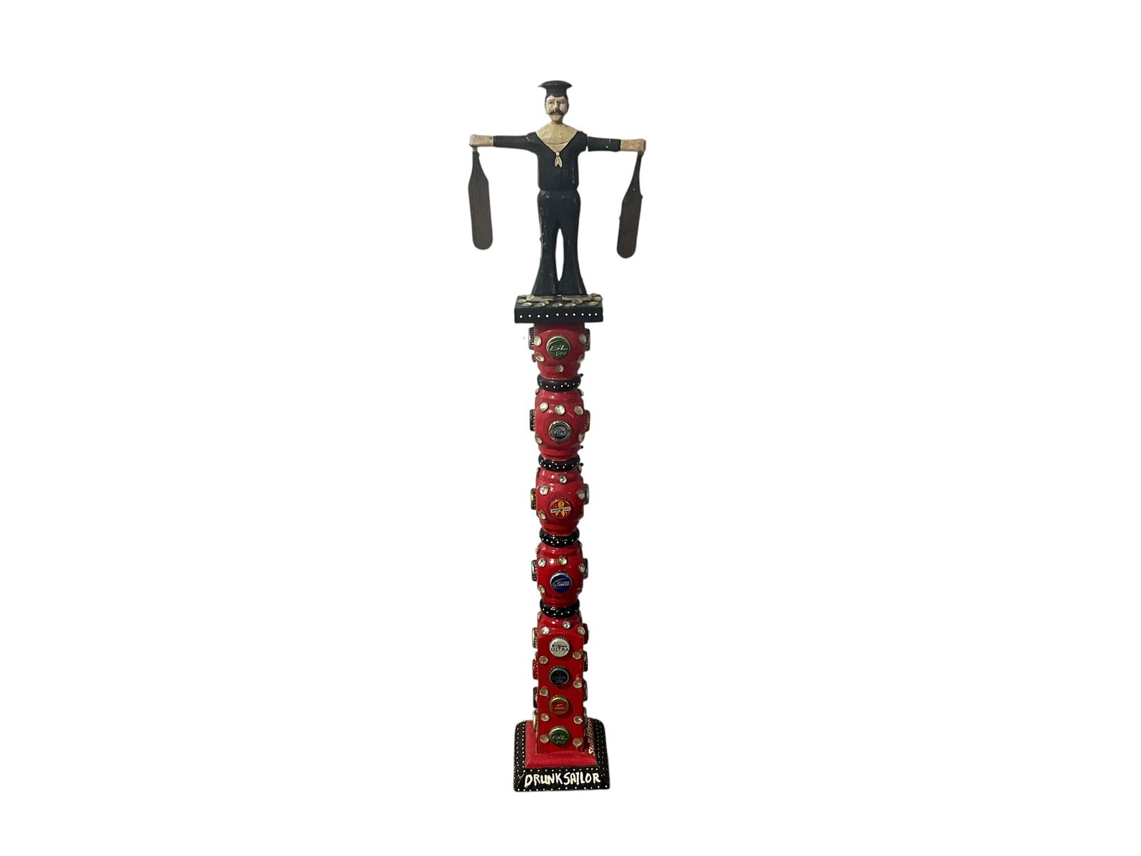 Scott Peppers 'Drunk Sailor' Whirligig Totem Pole (1 of 6)