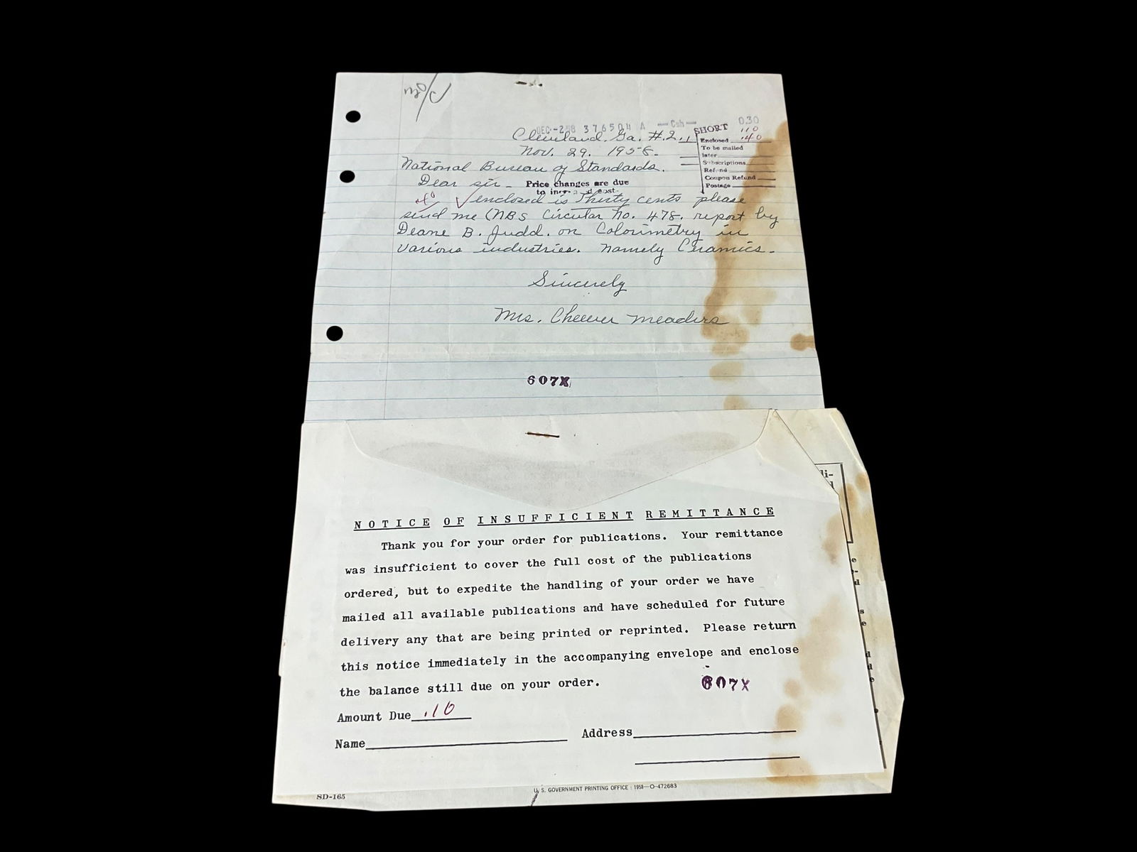 Cheever & Arie Meaders - Insufficient Remittance Notice (1 of 1)