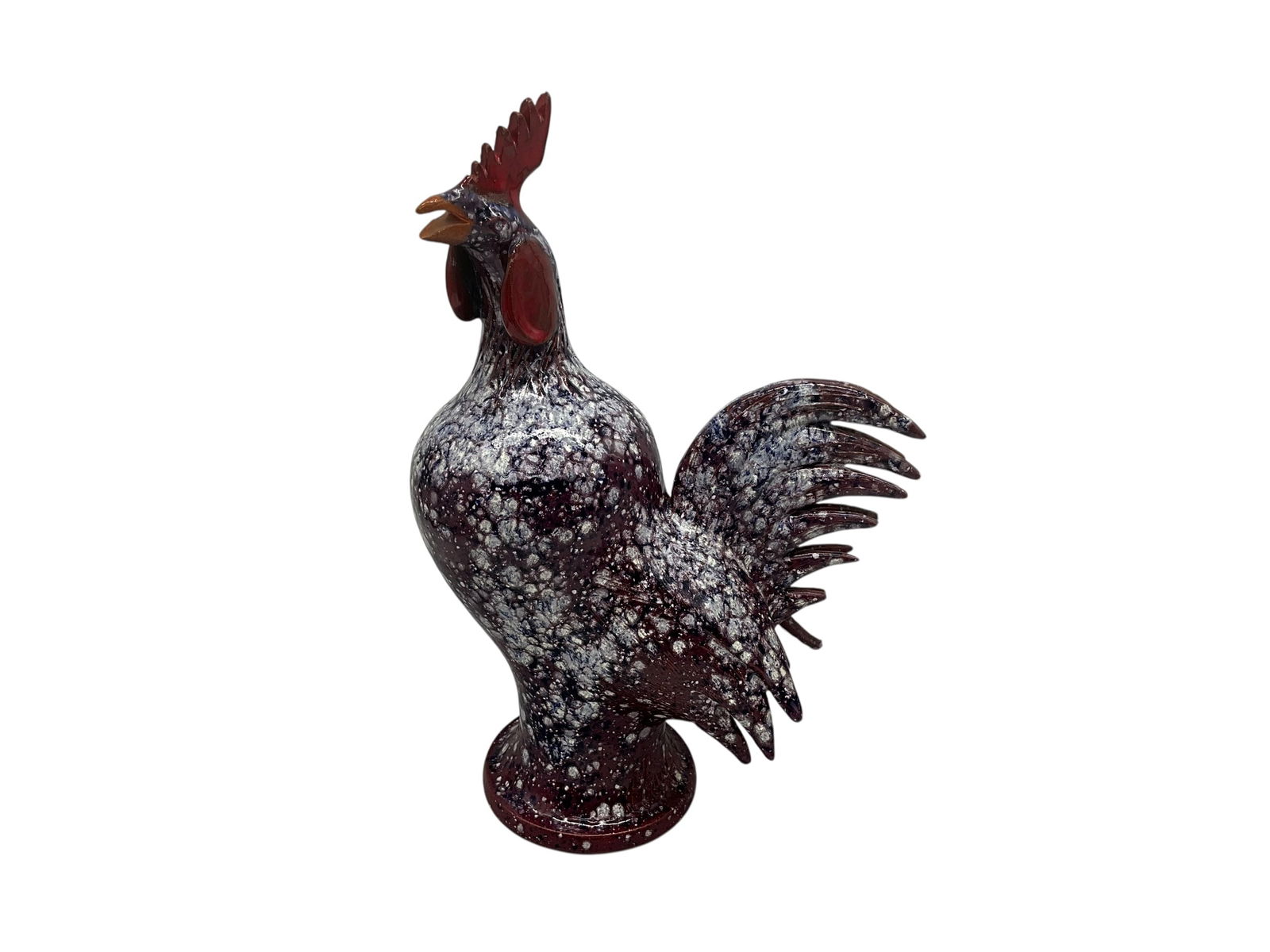 Charlie West Rooster - Unusual Purple Glaze (1 of 6)