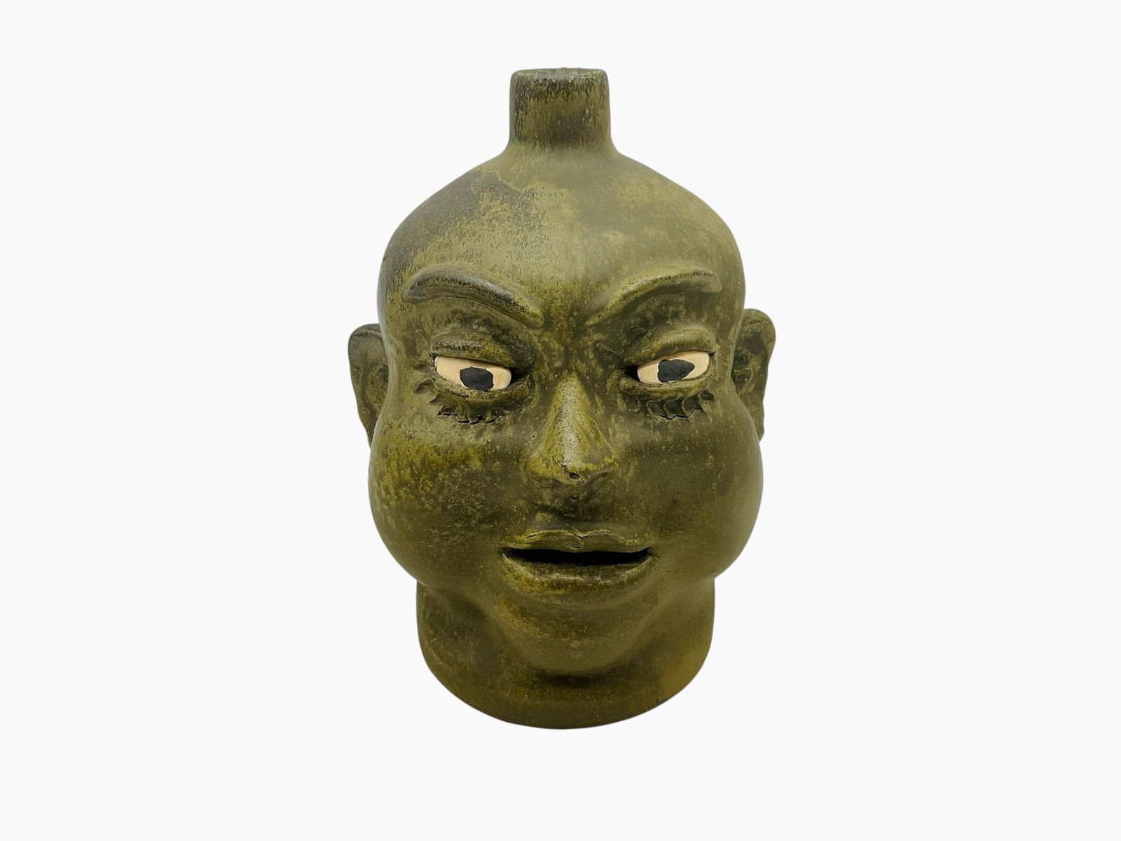 Lanier Meaders Chubby Cheek Closed Mouth Face Jug (1 of 6)