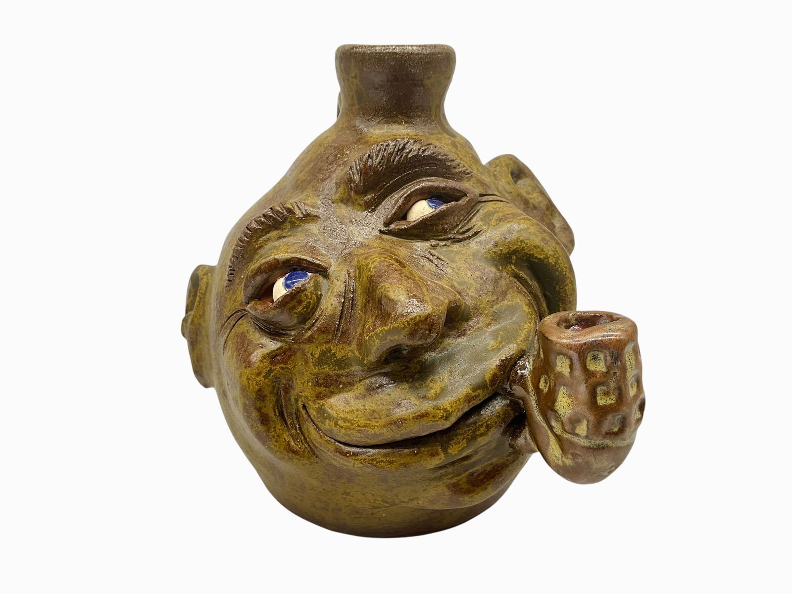 Daniel Boone Deus Vult Pipe Smoking Face Jug (1 of 5)