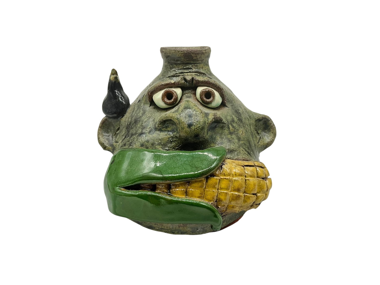 Brian Wilson Corn Cob Face Jug (1 of 3)