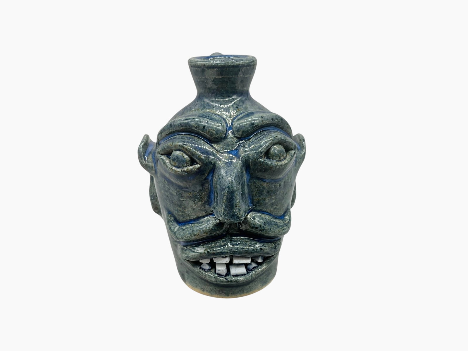 Michael Gates Mini Mustache Face Jug (1 of 2)