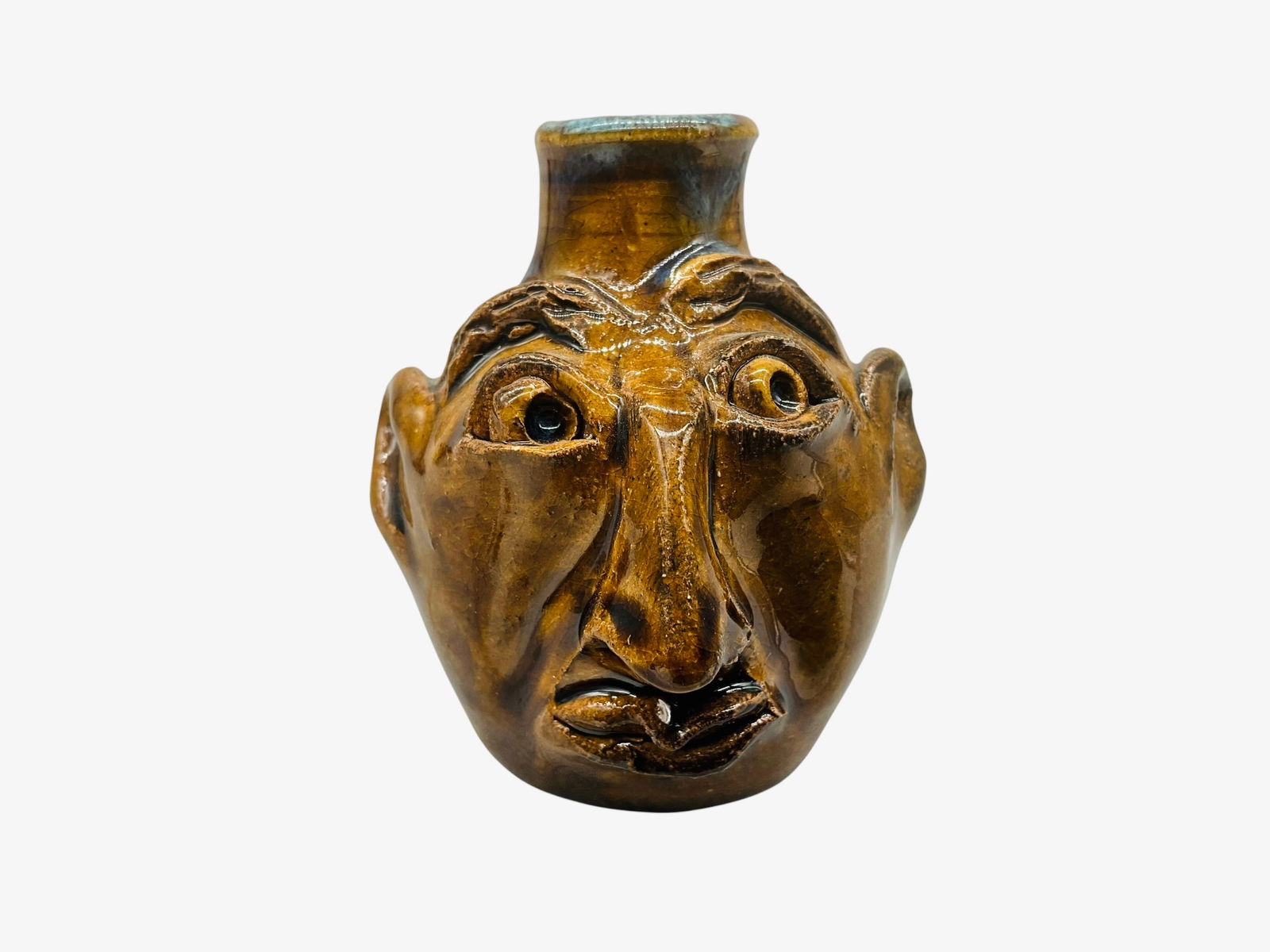 Vicki Miller Ram Pottery Mini Face Jug (1 of 3)