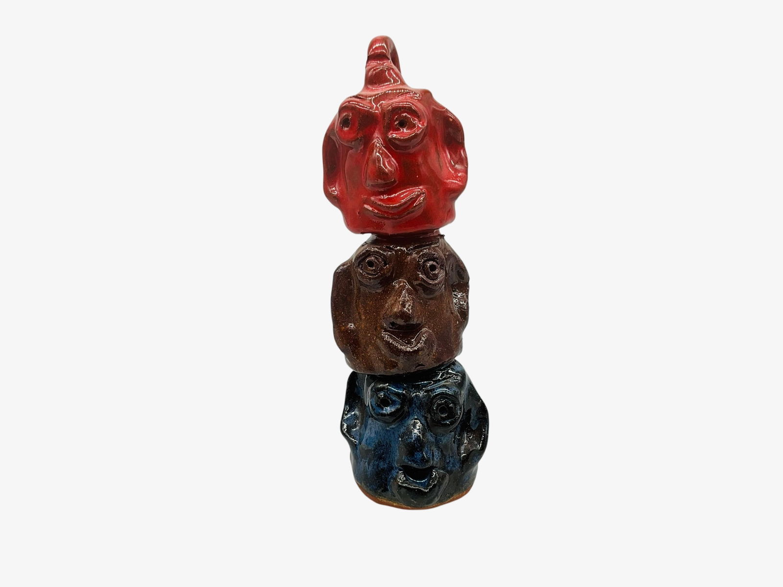 Mary Ferguson #8 Mini Face Jug Totem Pole (1 of 3)