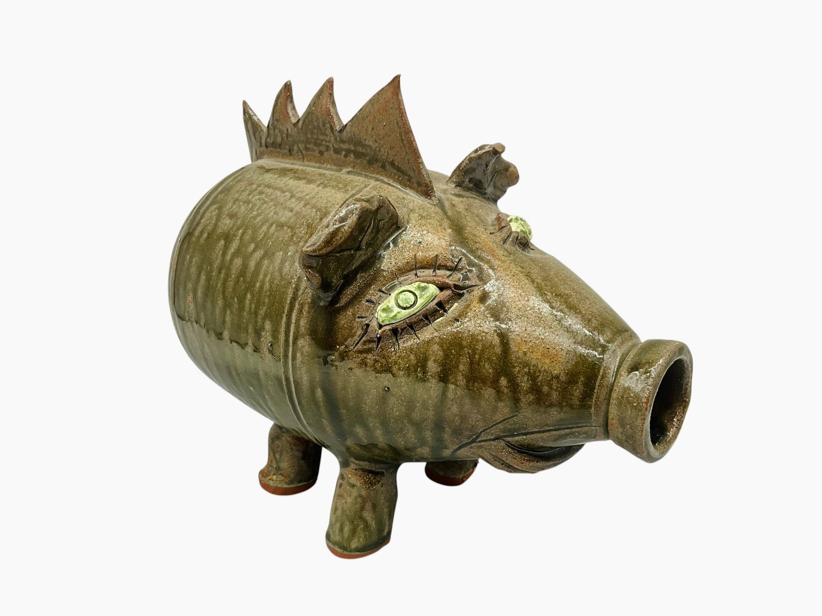 Charlie B. West #6 Spiked Boar: Mint Condition. Signed, dated and numbered on butt. Stands 8.25 inches tall. 9 inches long and 5 inches wide.
