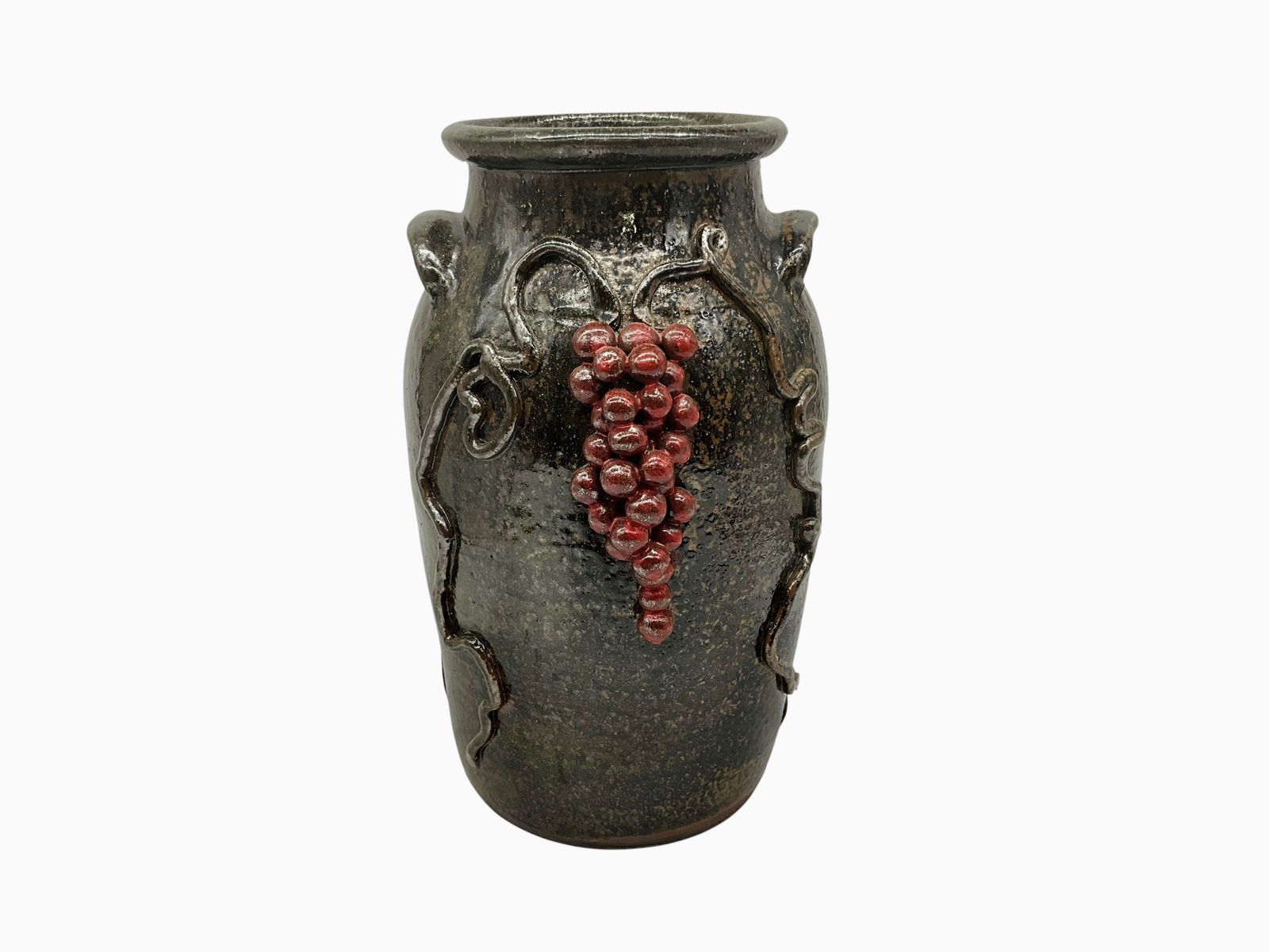 Wayne Hewell Grape Decorated Vase (1 of 3)