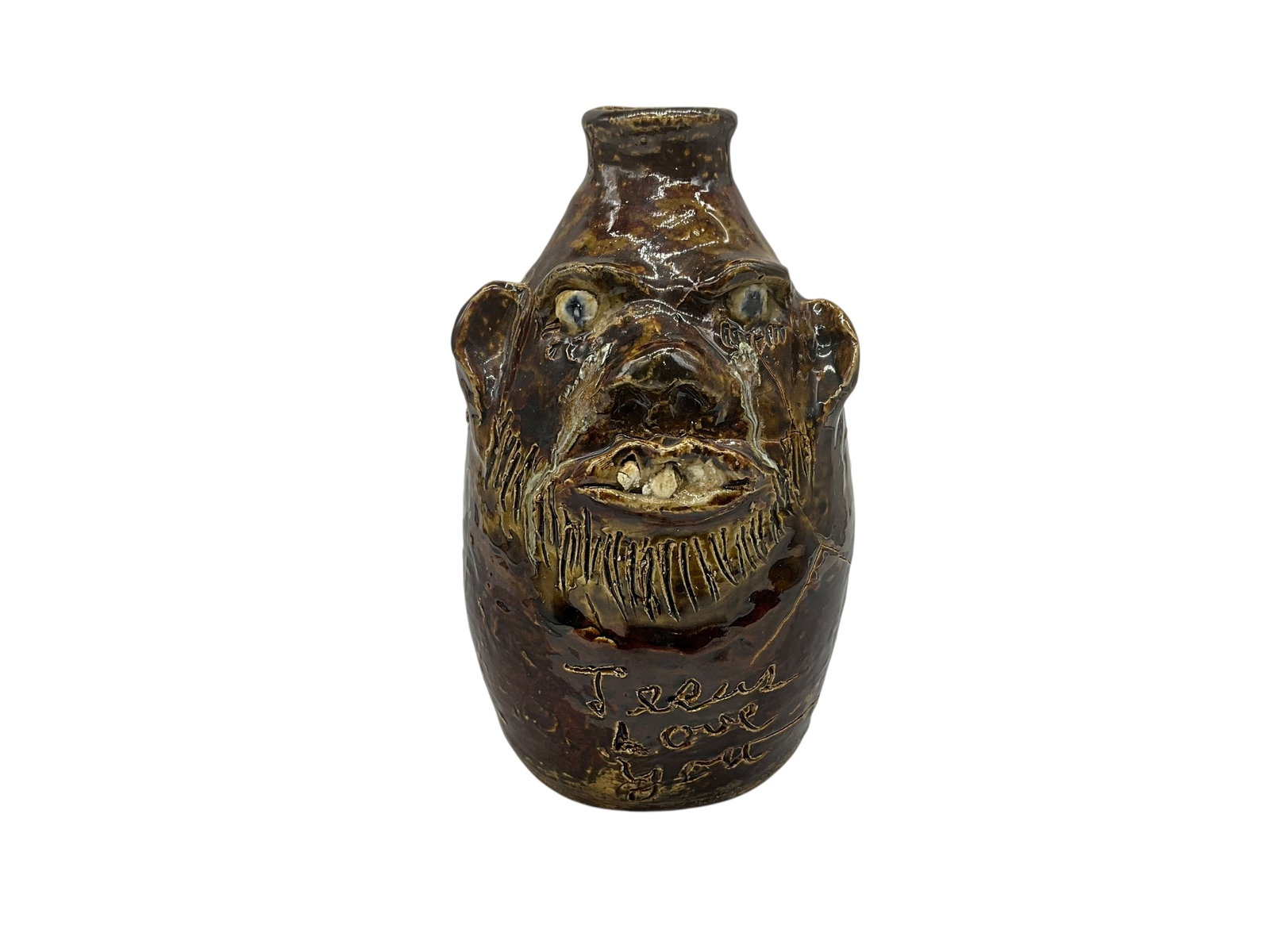 Marie Rogers Jesus Love You Face Jug: Mint condition. Signed and stamped on body. Stands 7.5 inches and approximately 4.5 inches wide.