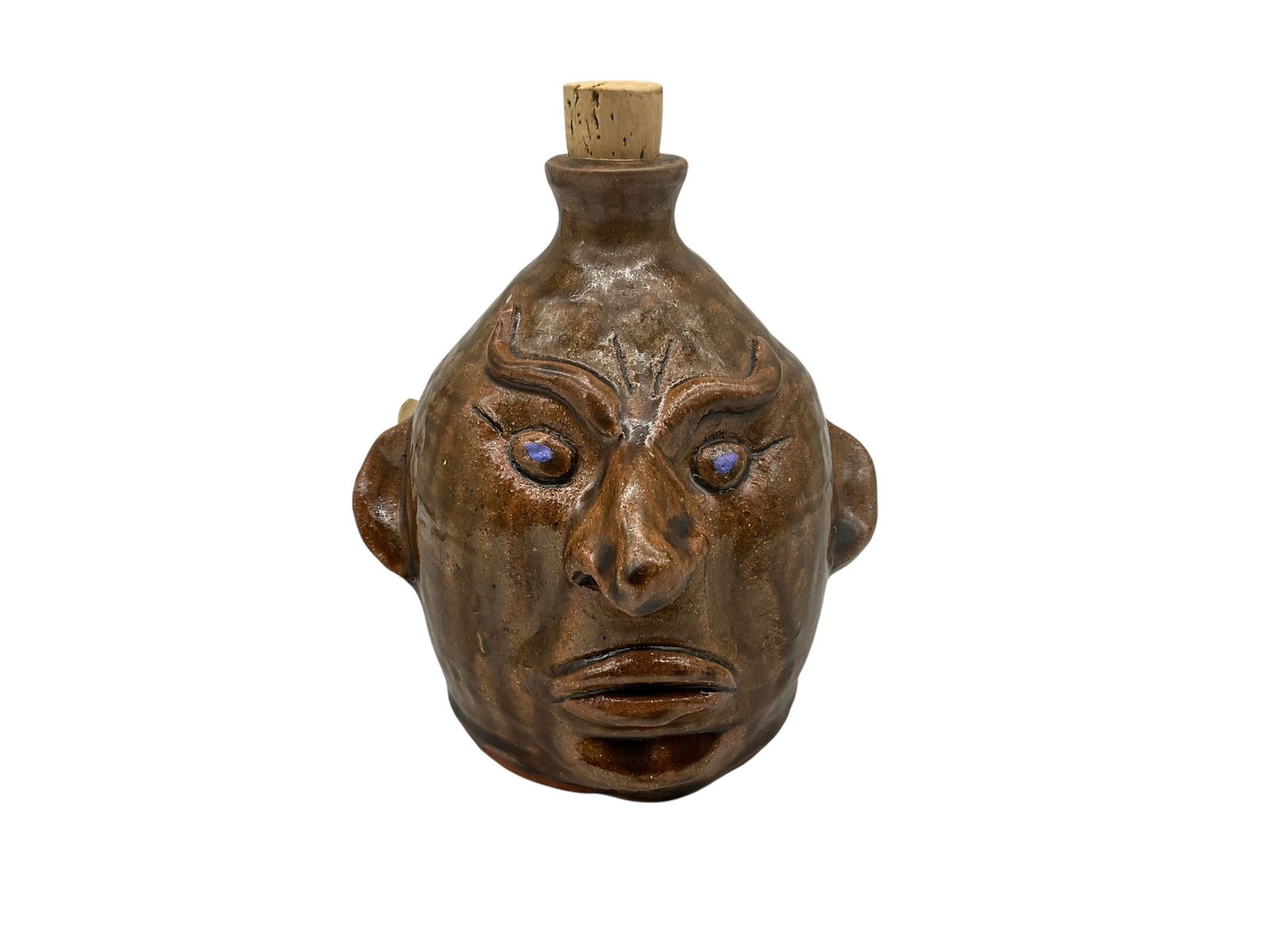 Whelchel Meaders Grumpy Face Jug (1 of 3)