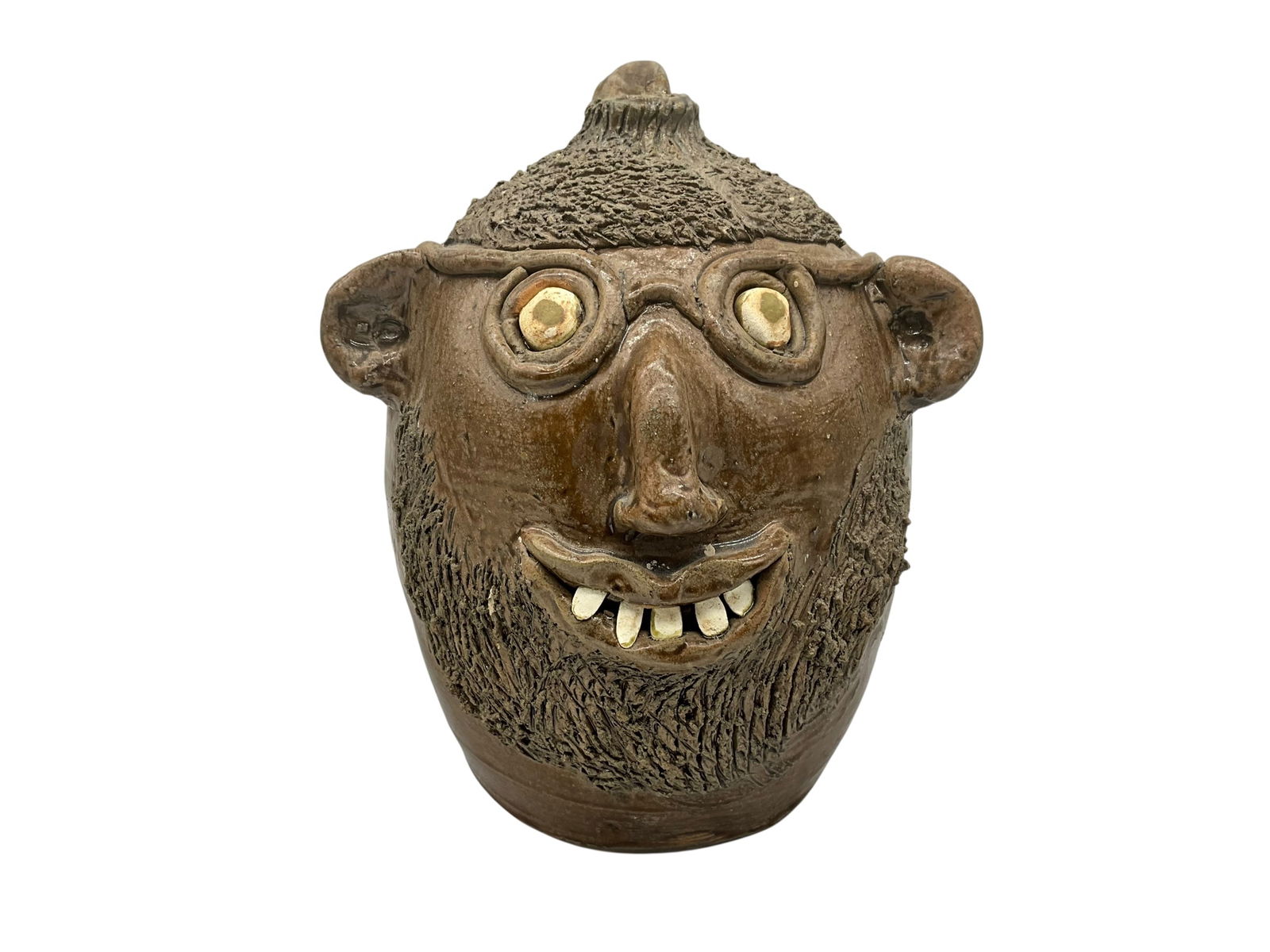 Flossie Meaders Anniversary Bearded Face Jug (1 of 2)