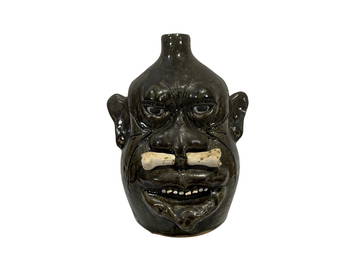 Rare Lanier Meaders Bone in Nose Face Jug