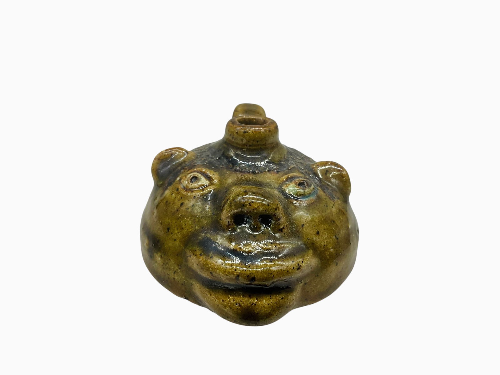 Bobby Gaither Mini Squatted Face Jug (1 of 3)