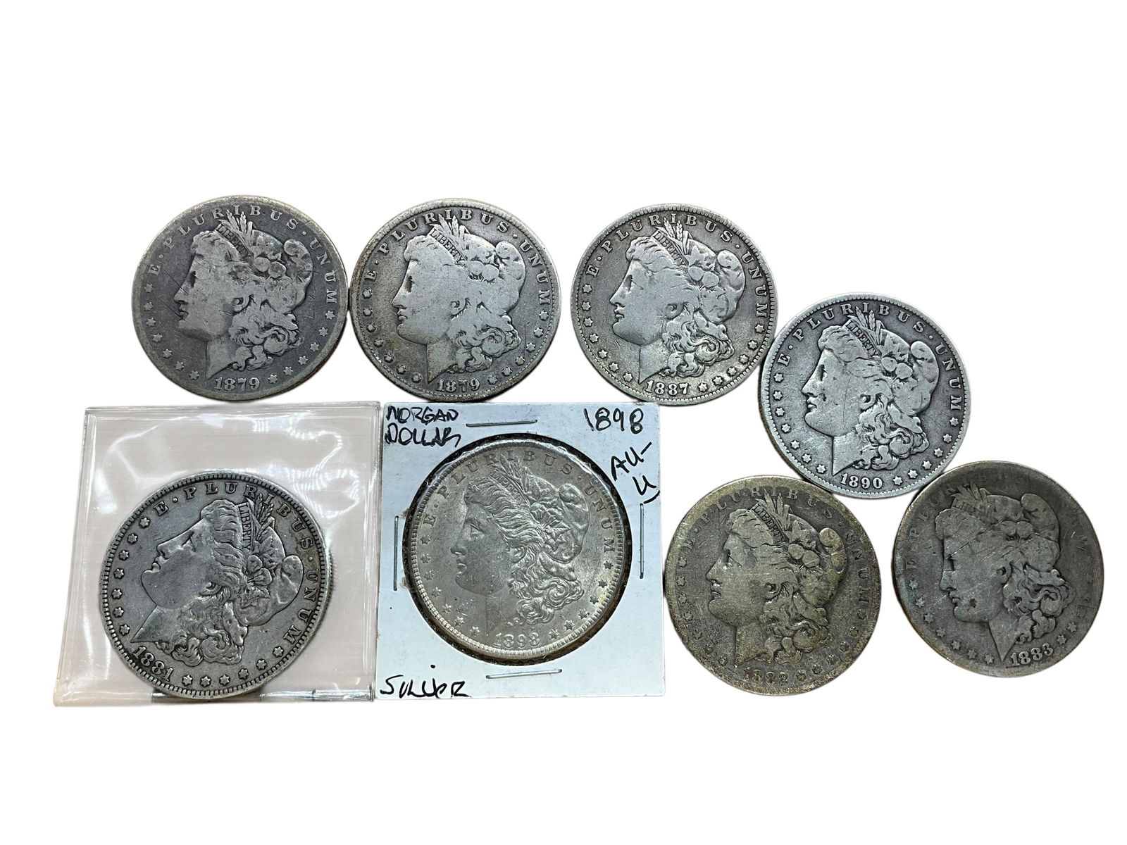 Lot Of 8 1800’s Morgan Silver Dollars (1 of 2)