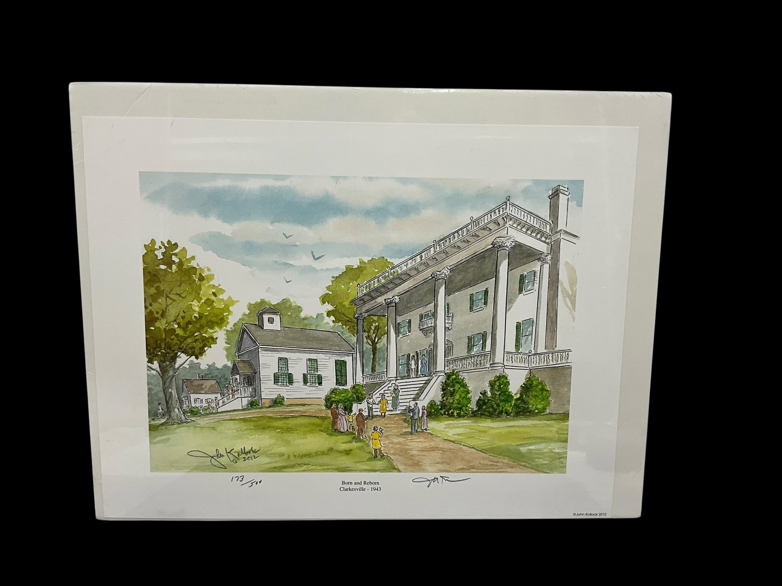 John Kollock Sealed Print Signed Numbered BORN & REBORN CLARKESVILLE 1943 (1 of 2)