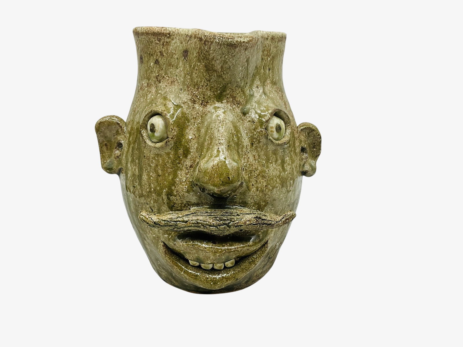 David & Anita Meaders Mustache Man Pitcher (1 of 3)