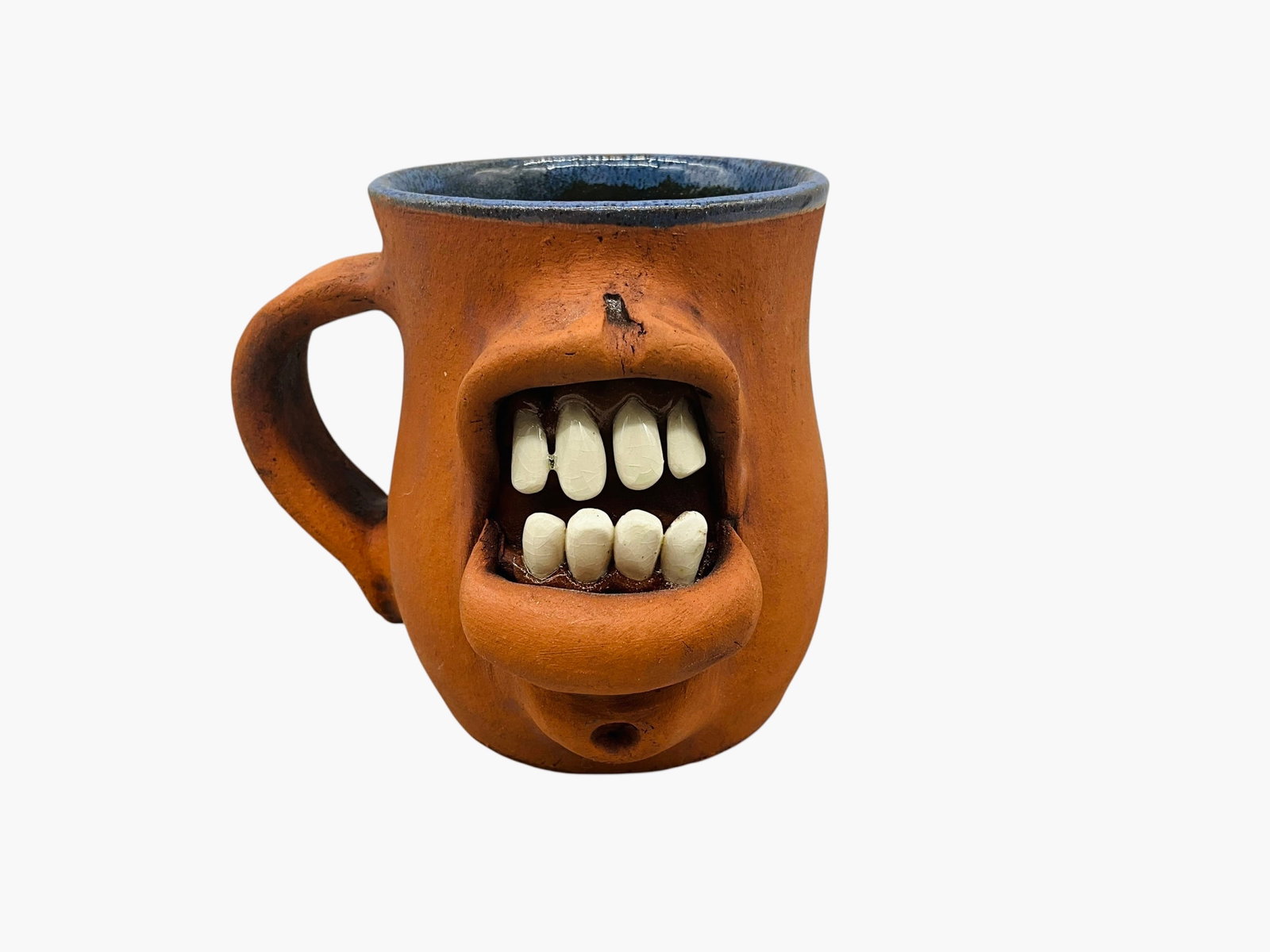 Dwayne Crocker Mouth & Teeth Mug: Mint condition. Signed on bottom and initialed on back. L 4.25" x W 4" x H 4"