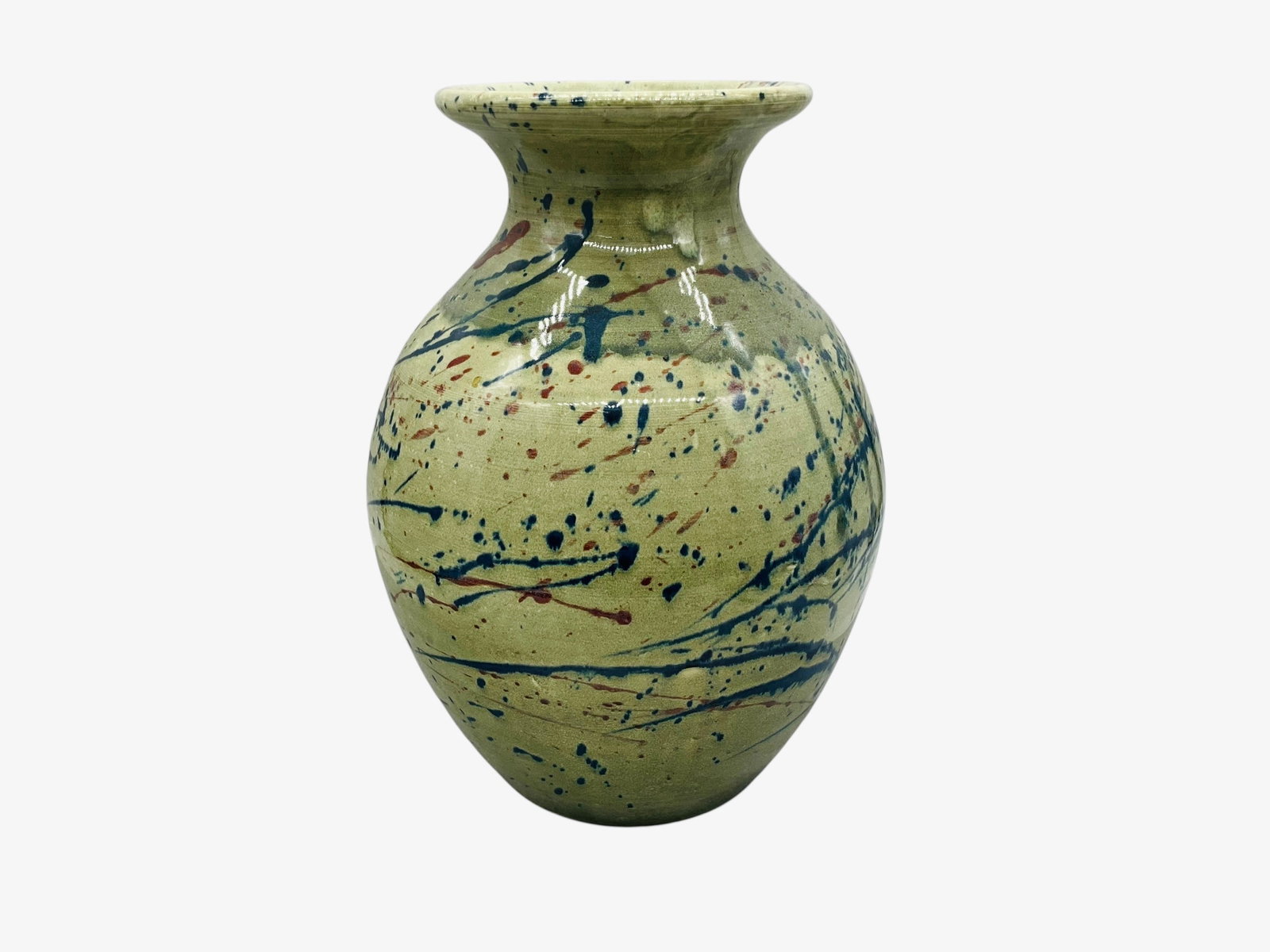 Large Steve Turpin Splatter Vase (1 of 3)