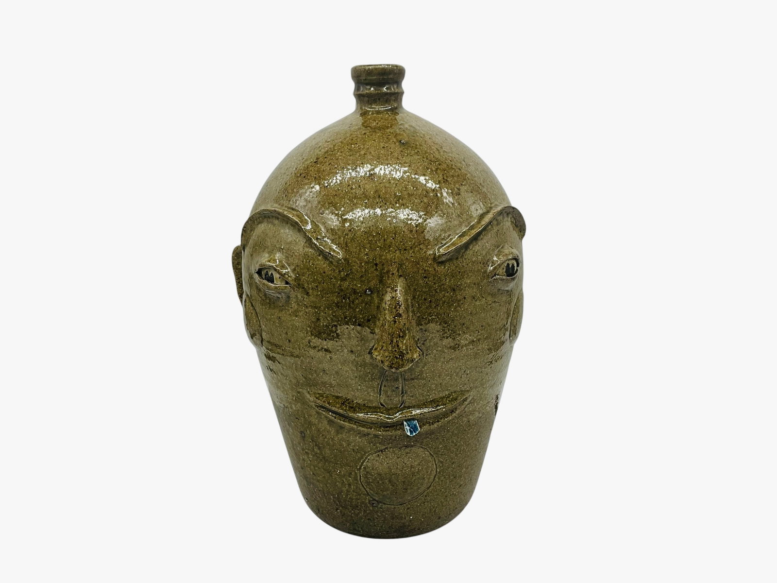 Huge Michel Bayne Single Tooth Face Jug: Mint condition. Signed 'Bayne Maker' on back. L 9.5" x W 8.5" x H 14".
