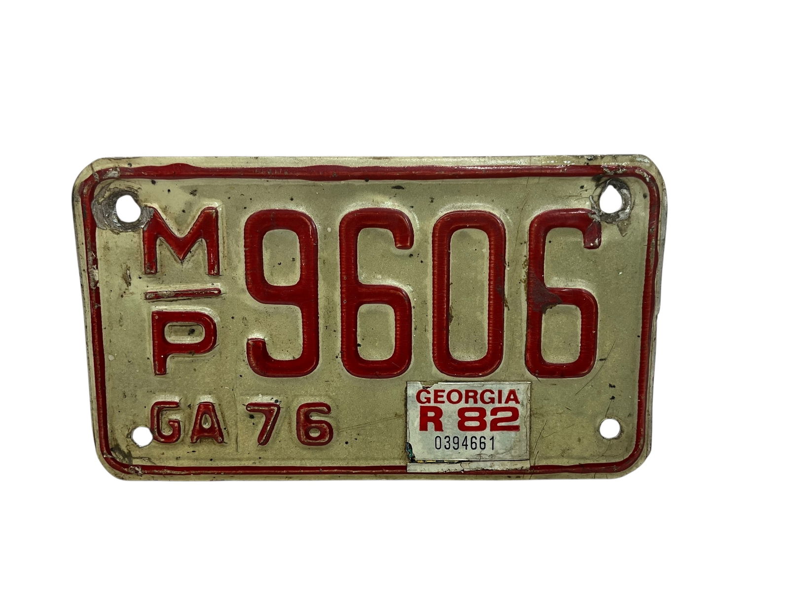 1976 Georgia Motorcycle License Plate Tag (1 of 2)