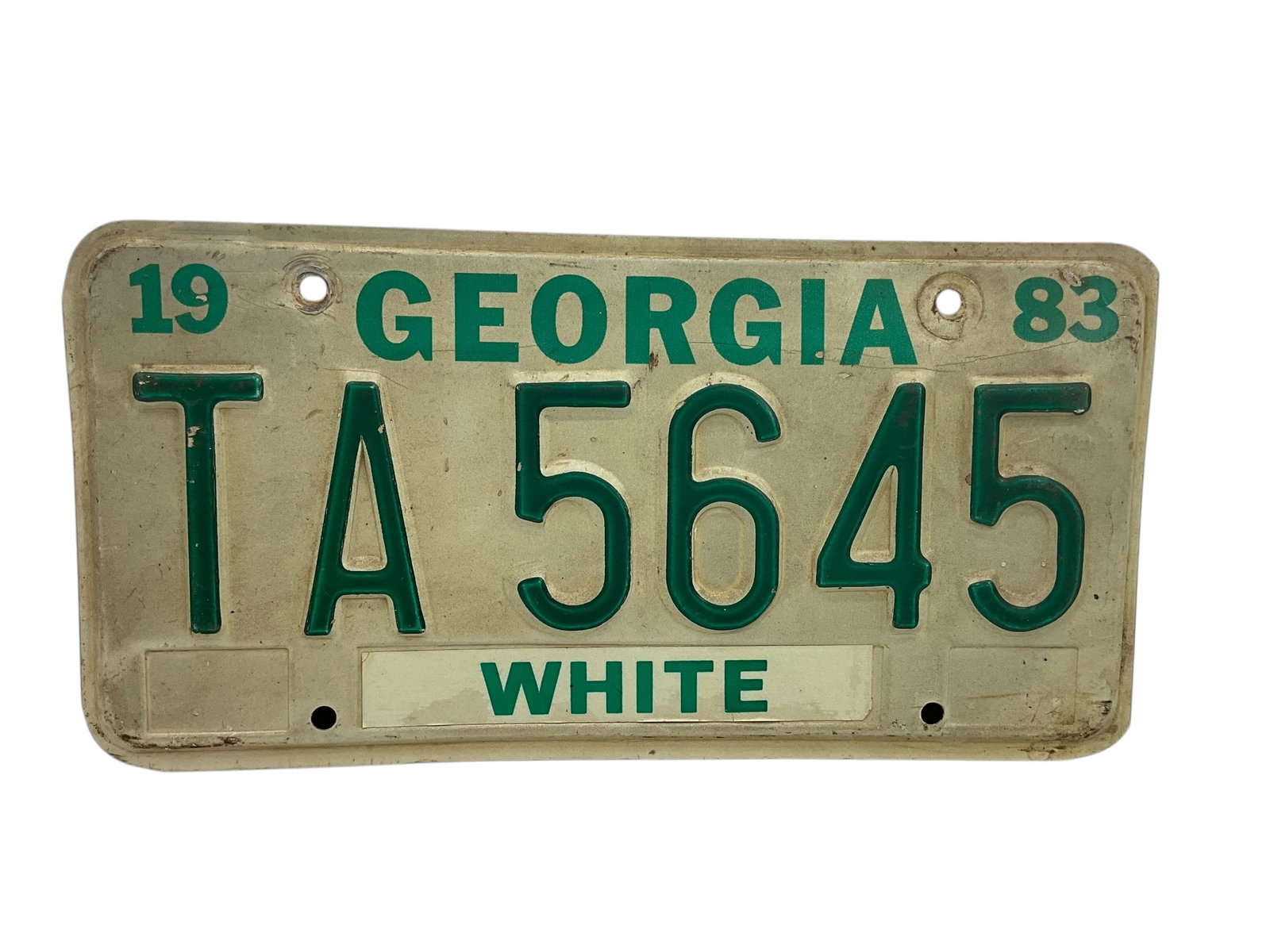1983 Georgia Auto License Plate Tag: Used condition. See photos.