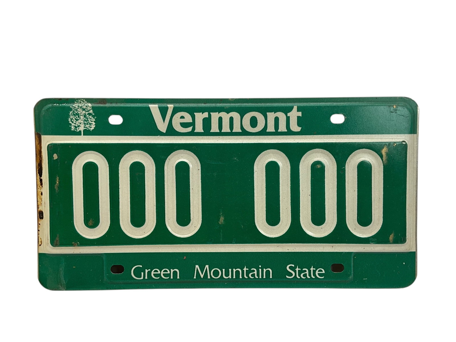 Vermont Sample Auto License Plate Tag: Used condition. See photos.