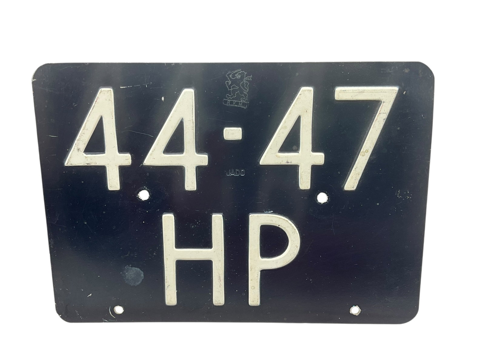 Vintage Netherlands Auto License Plate Tag: Used condition. See photos.