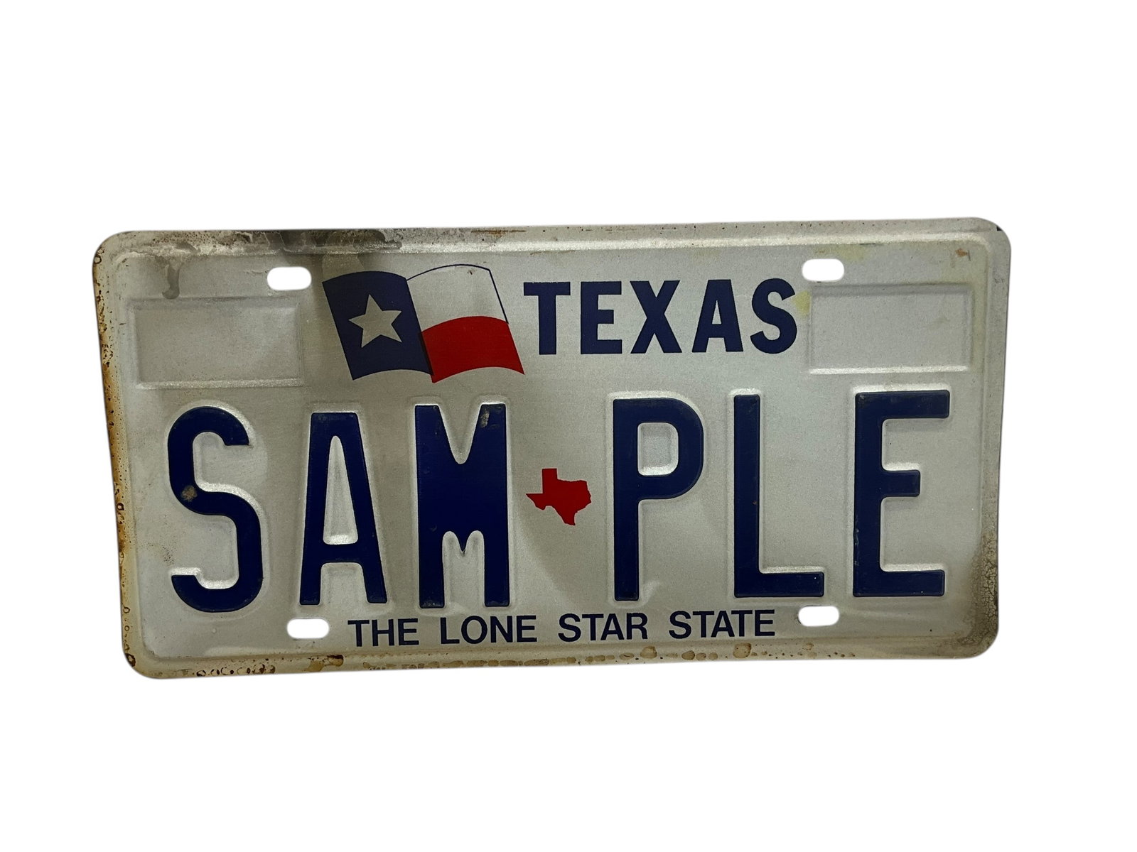 Vintage Texas Sample Auto License Plate Tag (1 of 2)