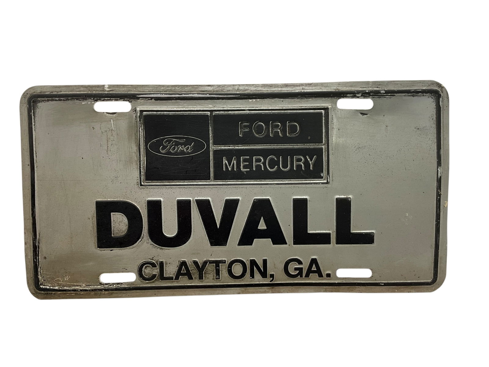Duvall Ford Mercury Clayton Georgia Auto License Plate Tag: Used condition. See photos.