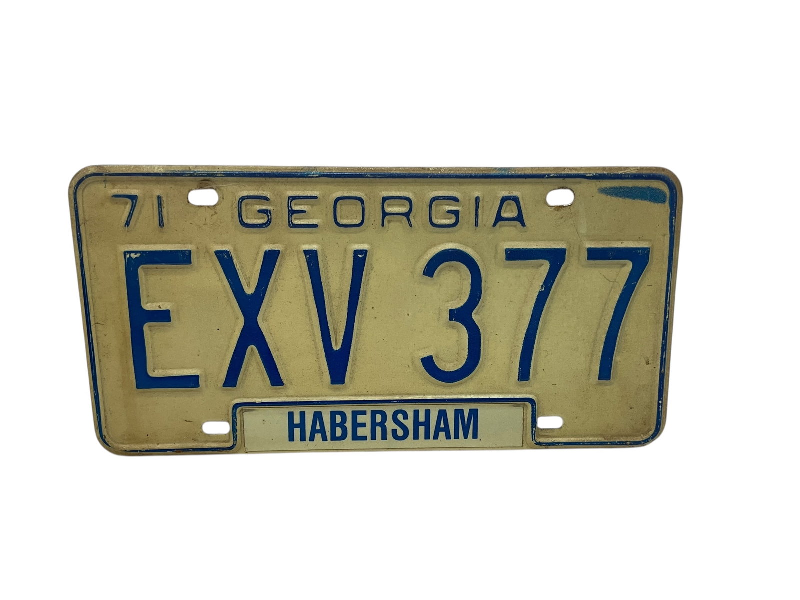 1971 Georgia Auto License Plate Tag: Used condition. See photos.