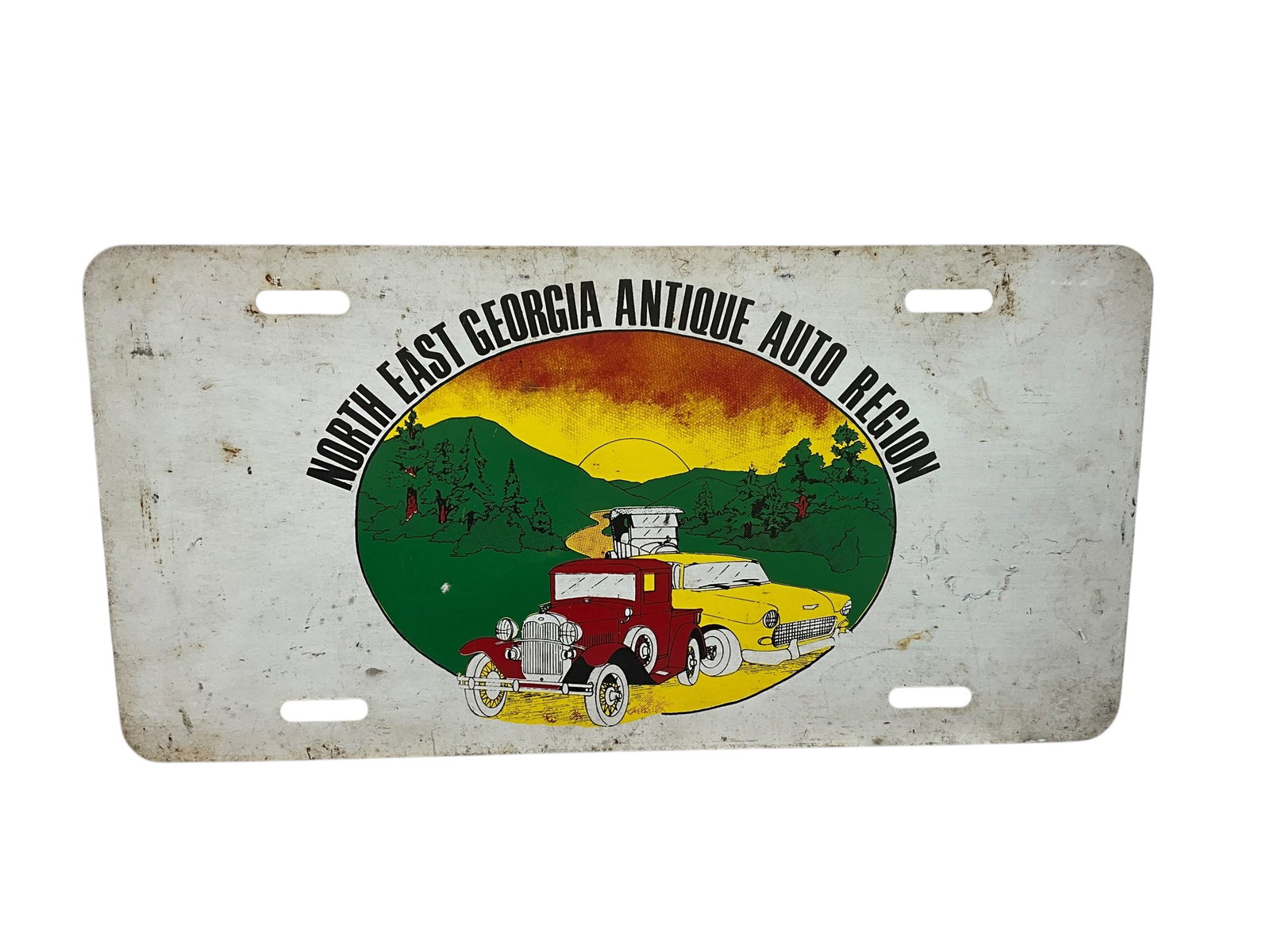 NORTH EAST GEORGIA ANTIQUE AUTO REGION Auto License Plate Tag: Used condition. See photos.