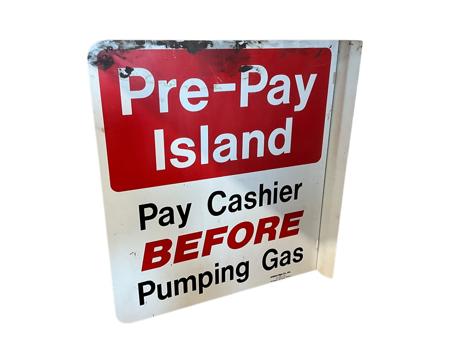 Pre Pay Gas Station Double Sided Flange Sign (1 of 2)