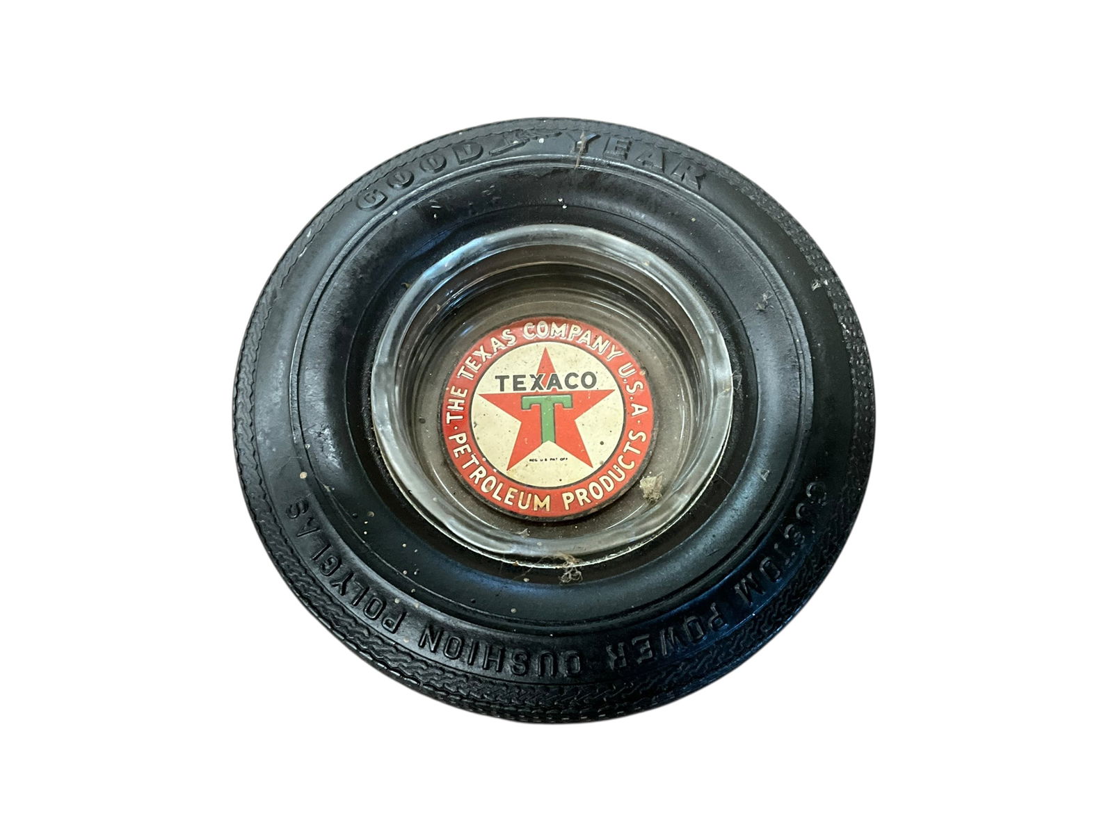 Vintage Goodyear Tire / Texaco Ashtray (1 of 2)