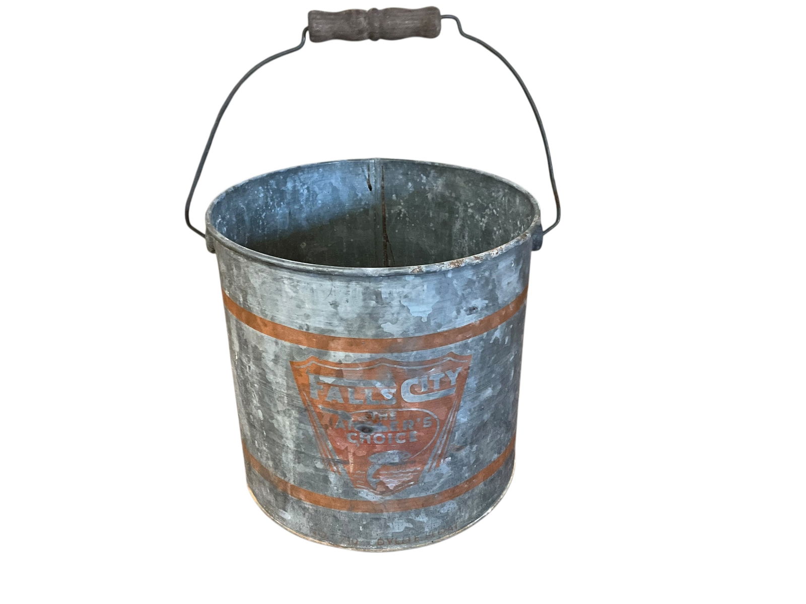 Vintage Falls City Metal Minnow Bucket Pail (1 of 2)