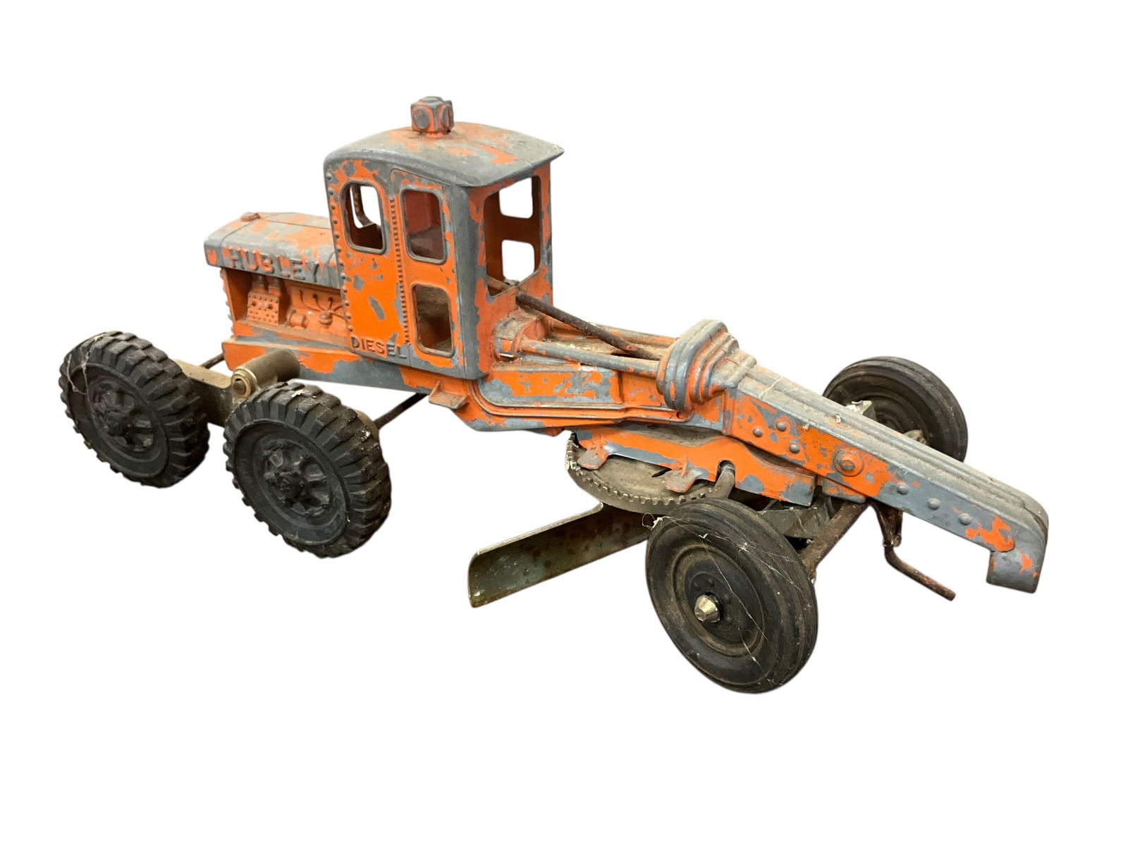 Vintage Hubley Orange Diesel Road Grader (1 of 5)