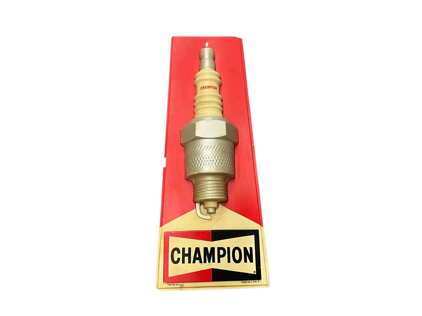 Vintage Champion Spark Plug Plastic Wall Hanging (1 of 2)