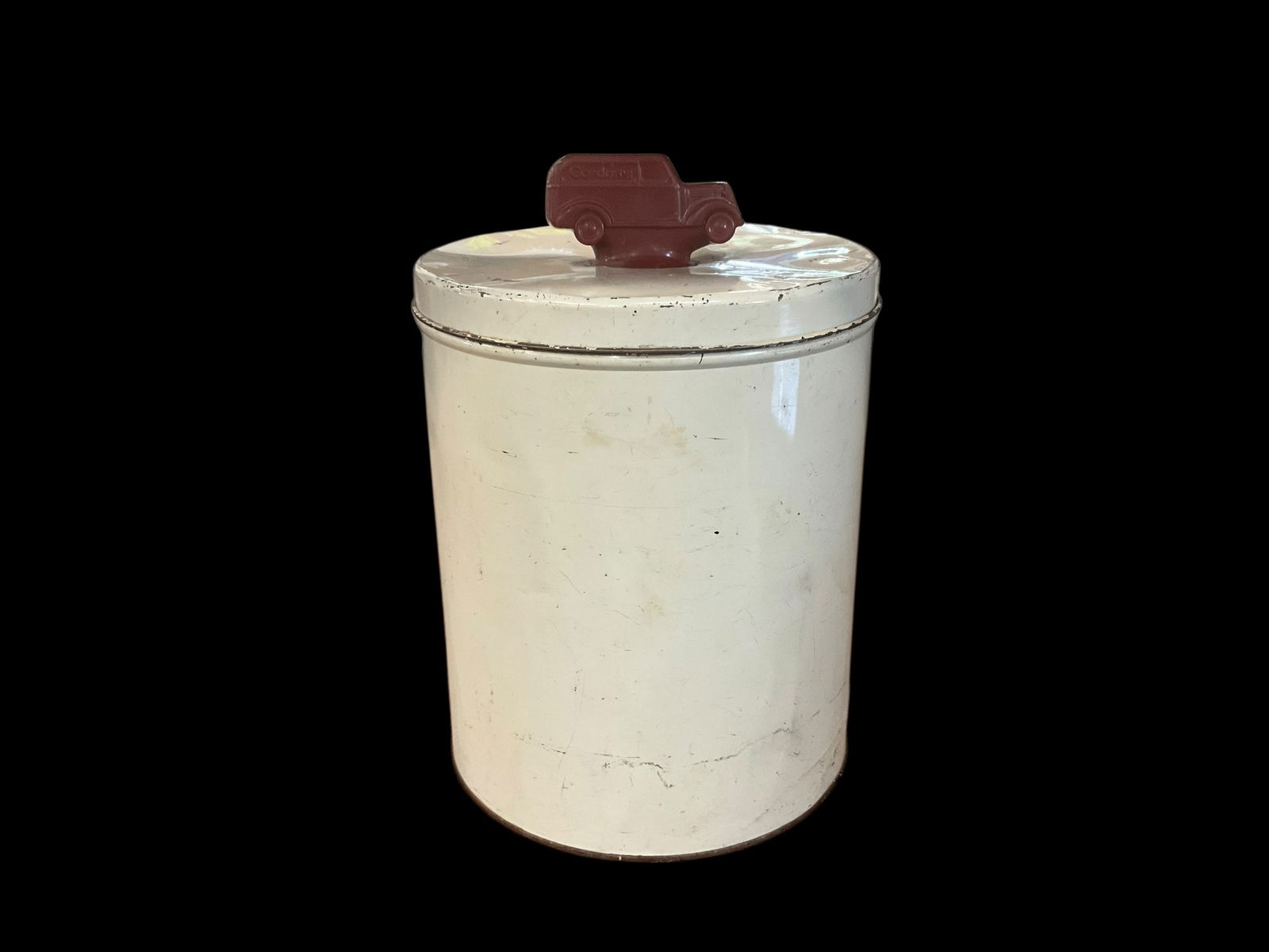 Vintage Gordon’s Potato Chip Stay Fresh Tin w/ Truck Finial (1 of 4)