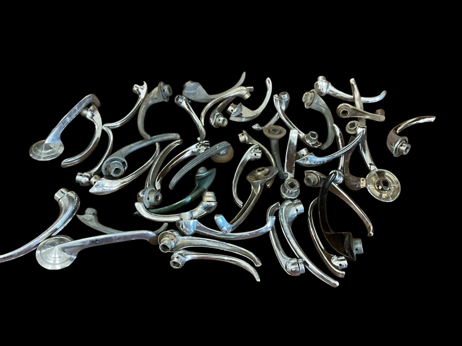 Large Lot Antique Car Inside Door Handles FORD PLYMOUTH ??: All in used condition. See photos. Selling as is.