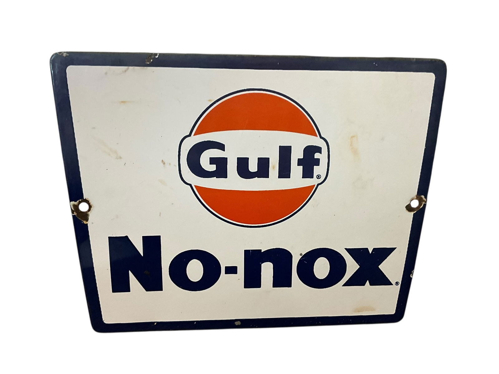 Original GULF No-nox Porcelain Sign (1 of 2)