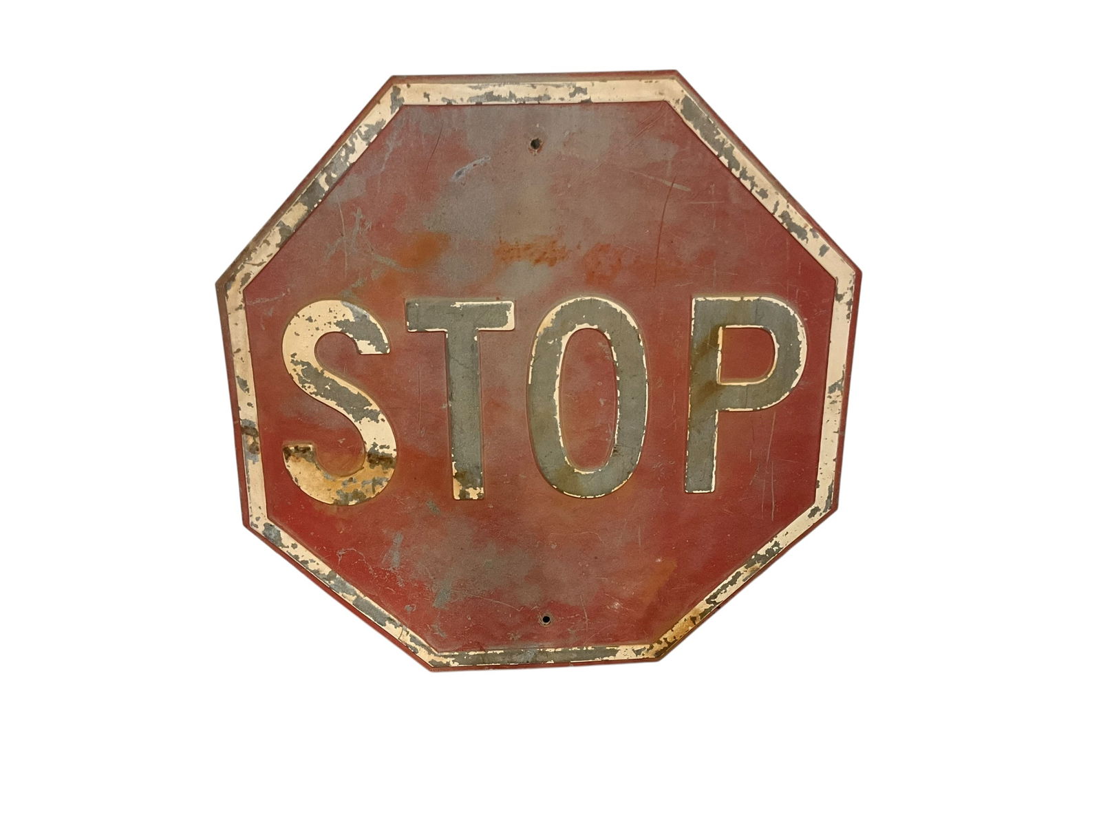 Very Heavy Vintage Embossed STOP Sign (1 of 2)