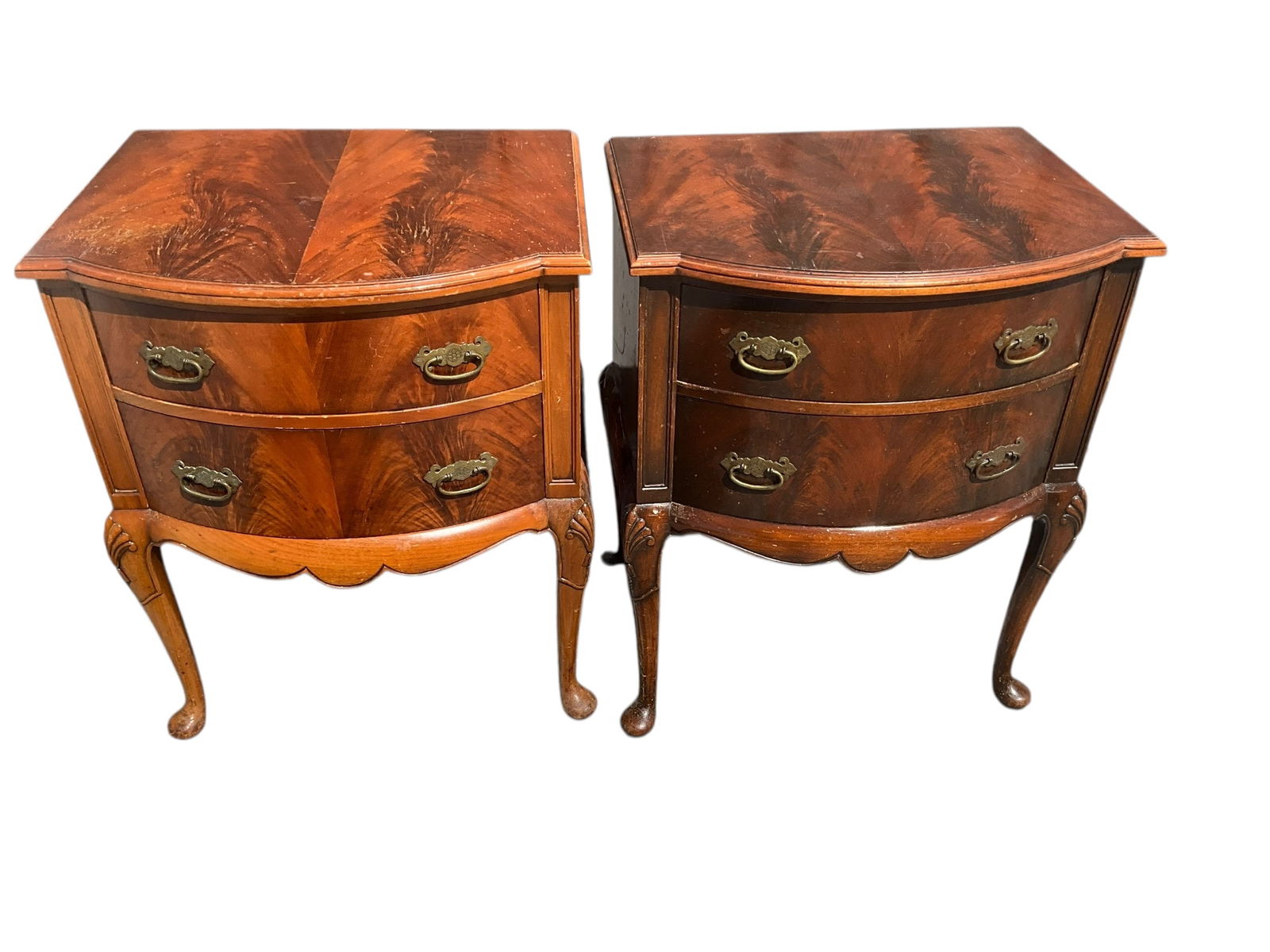 Antique Pair Queen Anne 2 Drawer Chests (1 of 4)