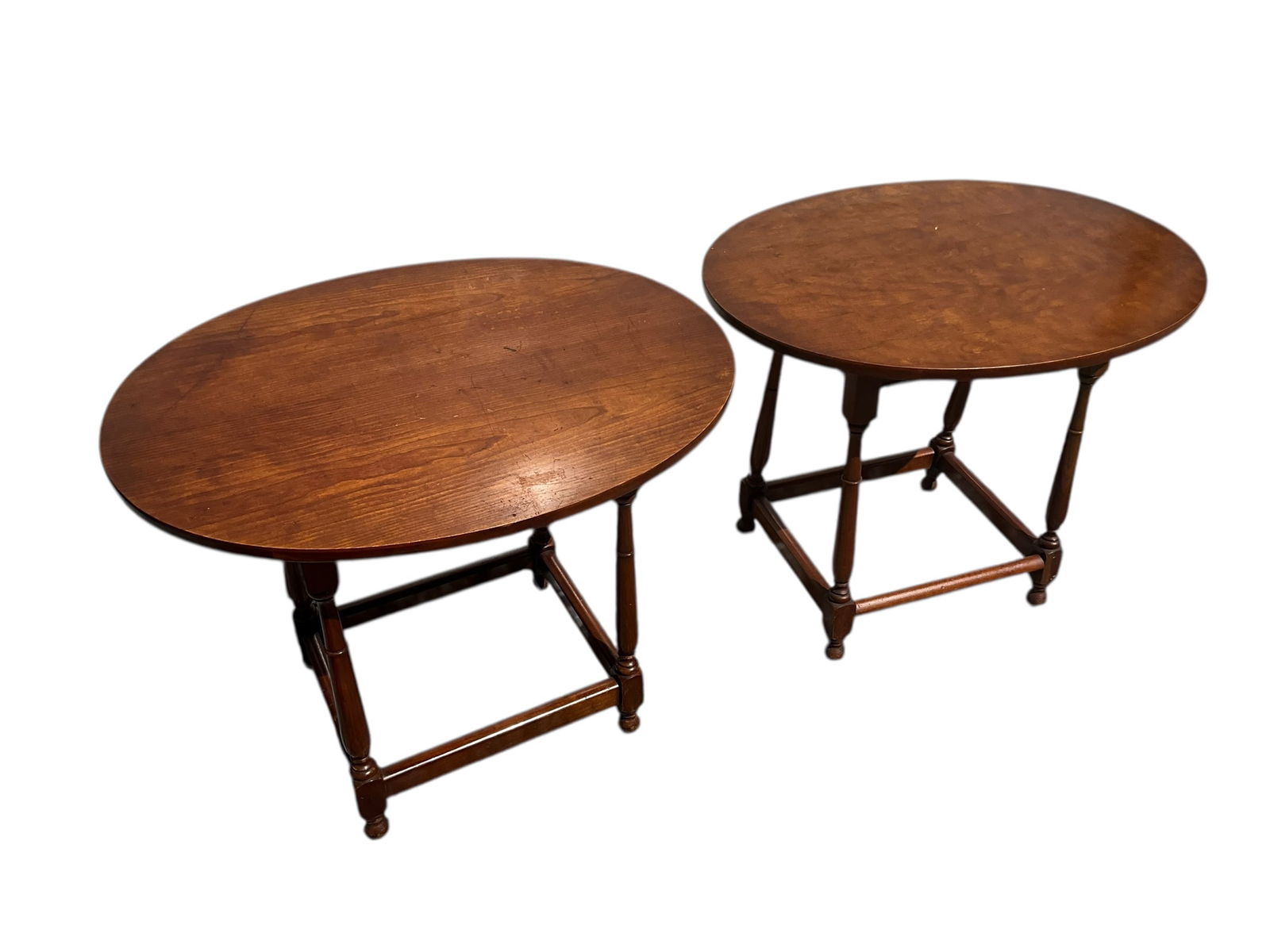 Pair Drexel Oval Side Tables (1 of 4)