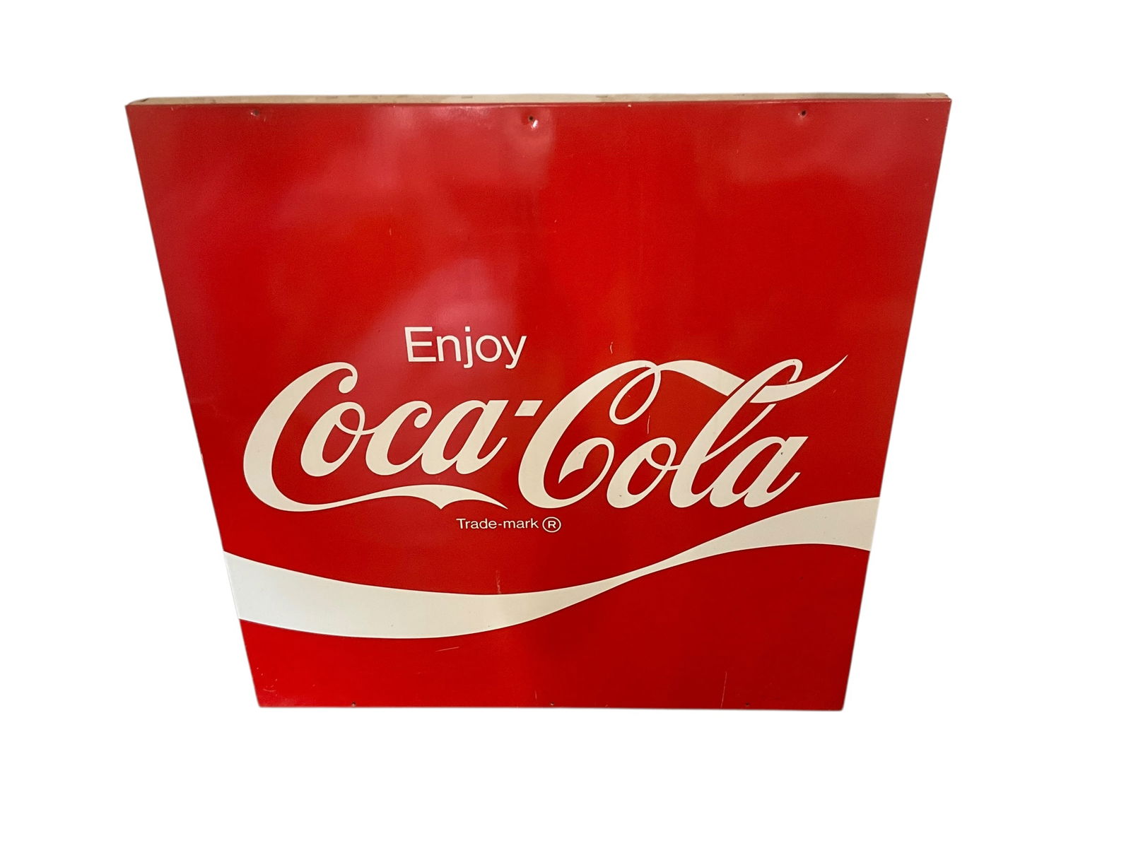 Vintage Coca Cola Metal Sign / 3 Foot x 3 Foot (1 of 3)