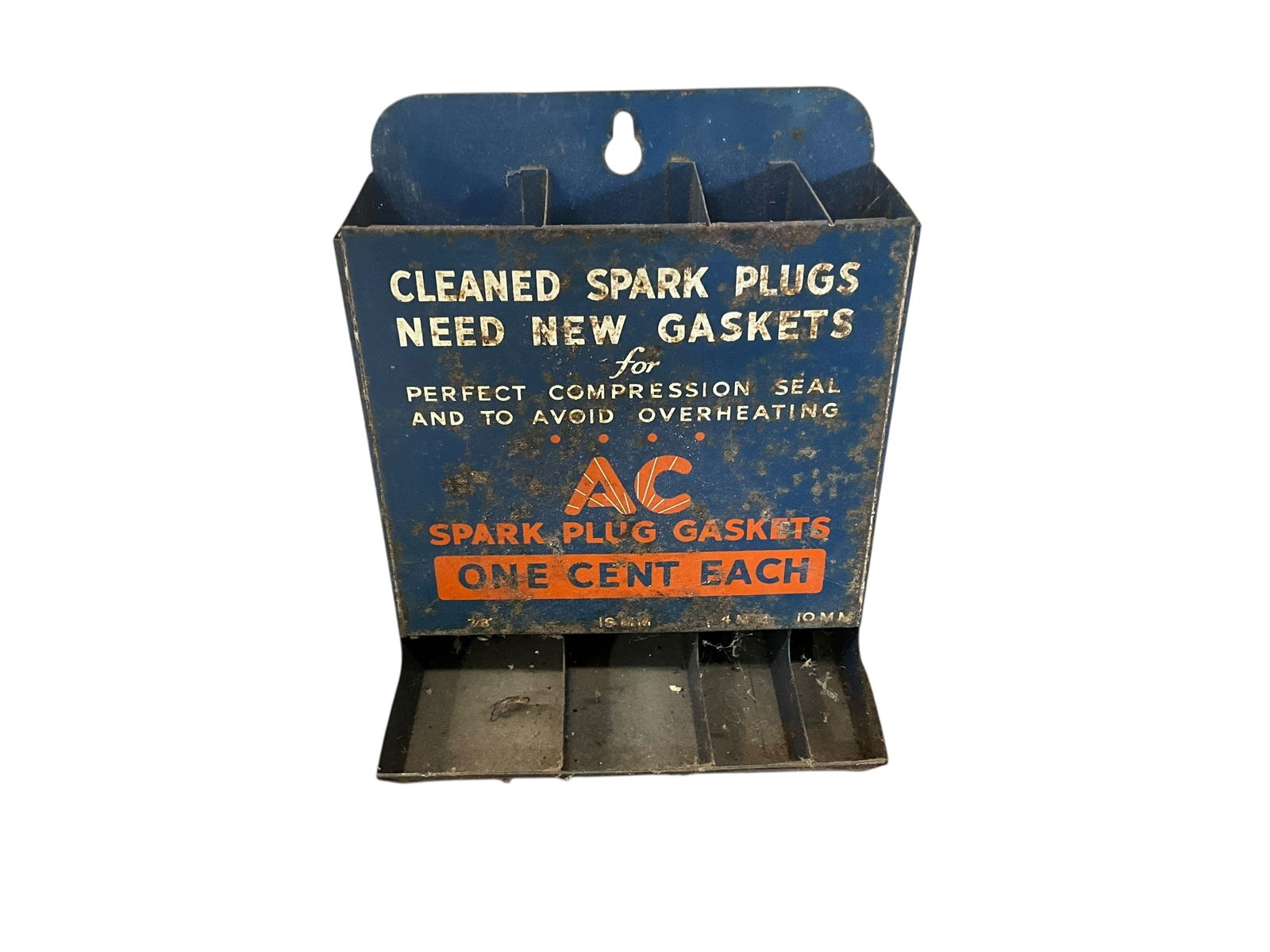 Vintage AC SPARK PLUG GASKETS Metal Display Advertising (1 of 3)