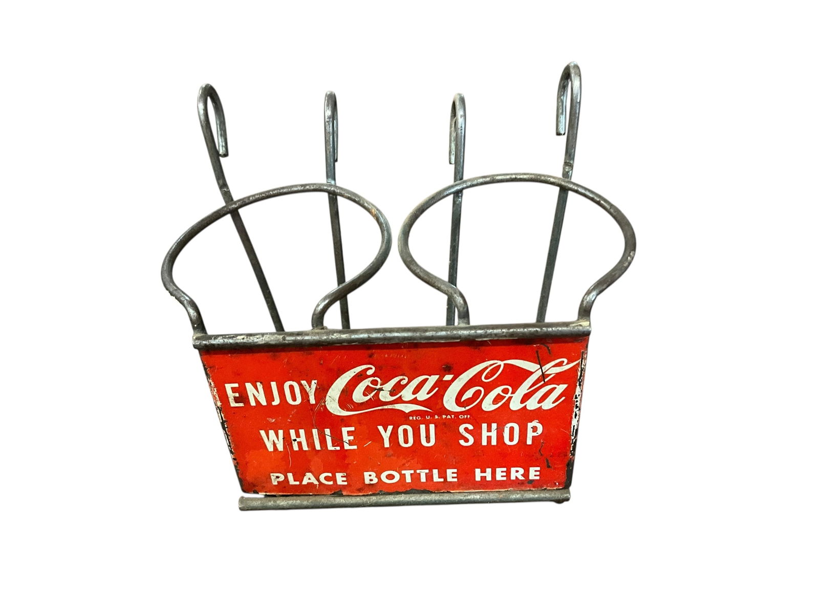 Vintage 50’s Enjoy Coca Cola Shopping Cart Bottle Holder (1 of 2)