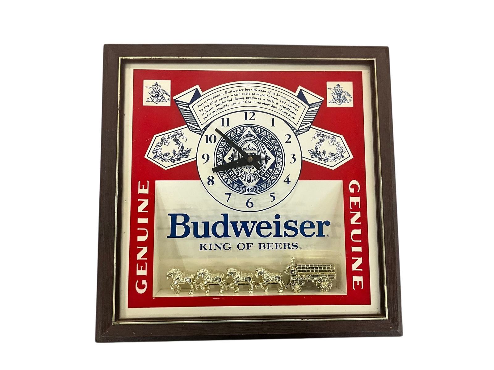 Vintage Budweiser Budman Clock