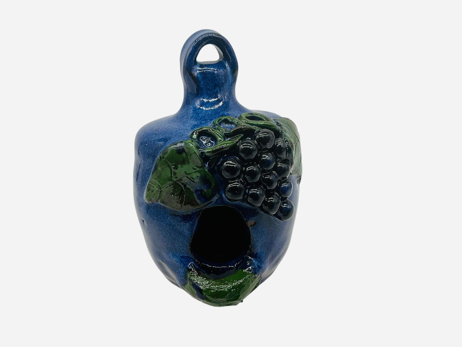 Scarce Mildred Meaders Blue Grape Decorated Birdhouse (1 of 3)